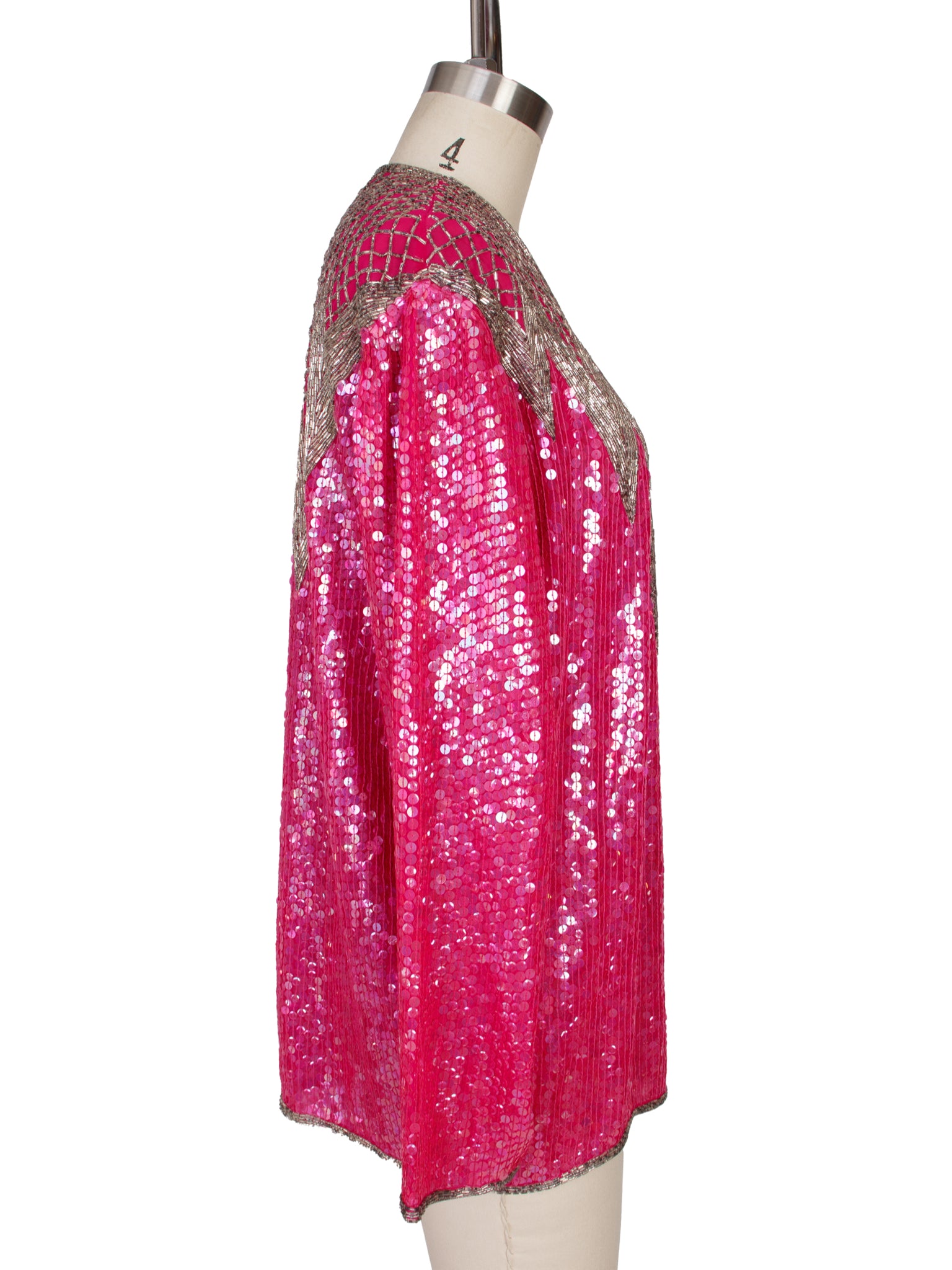 1970s Halston III Silk Beaded & Sequin Jacket