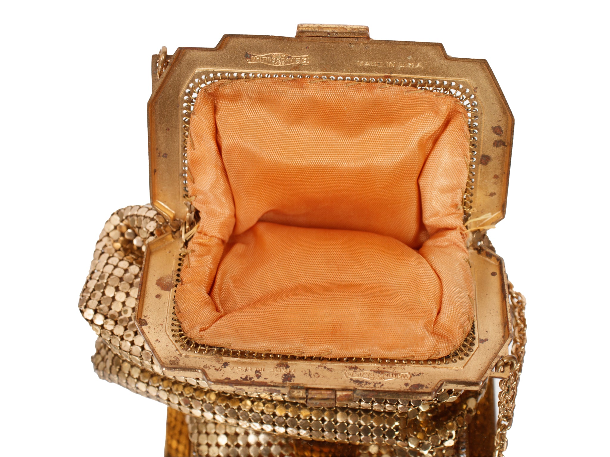 Whiting & Davis Gold-Tone Mesh Coin Purse