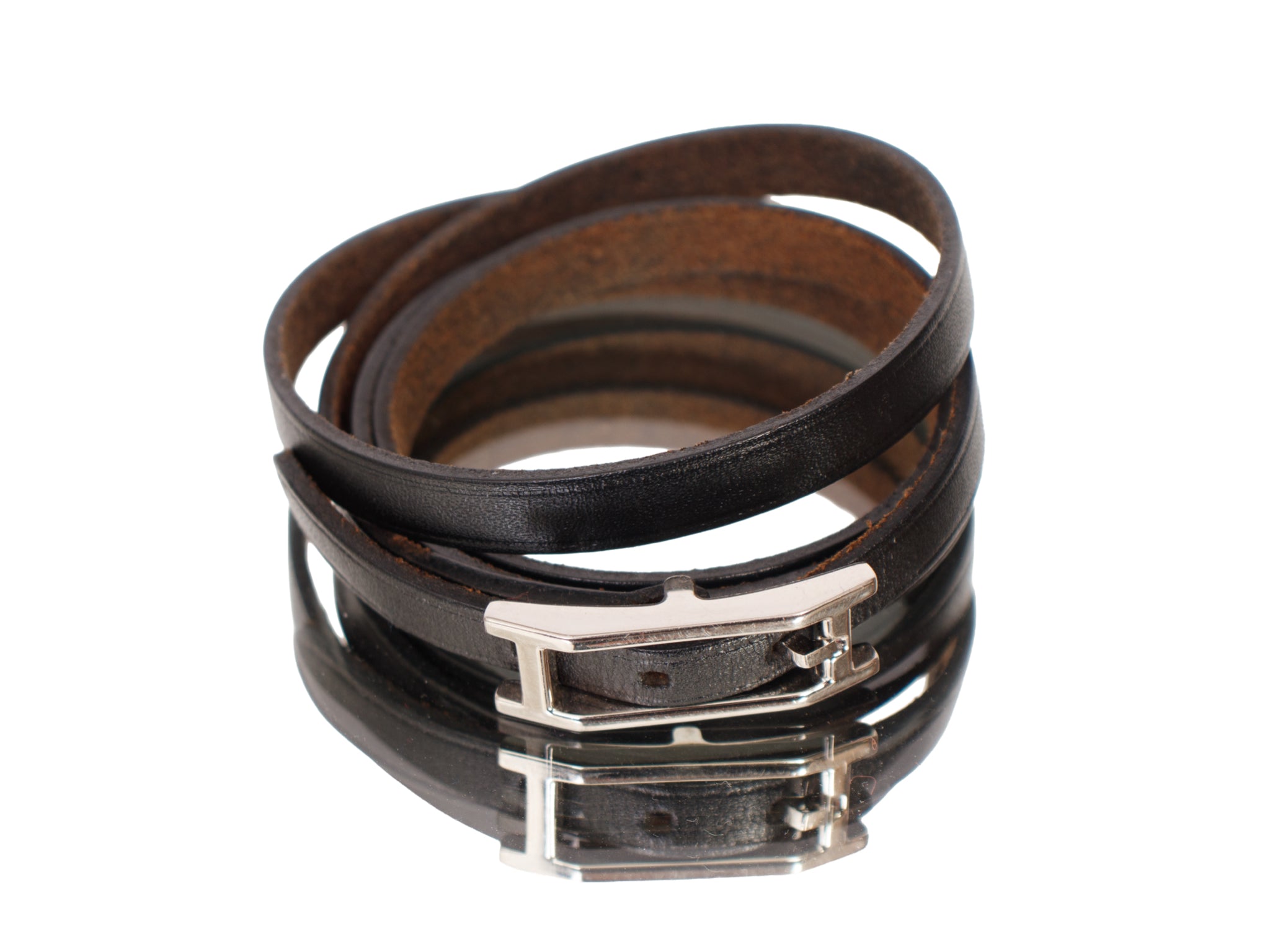 Hermes Behapi Leather Buckle Bracelet*
