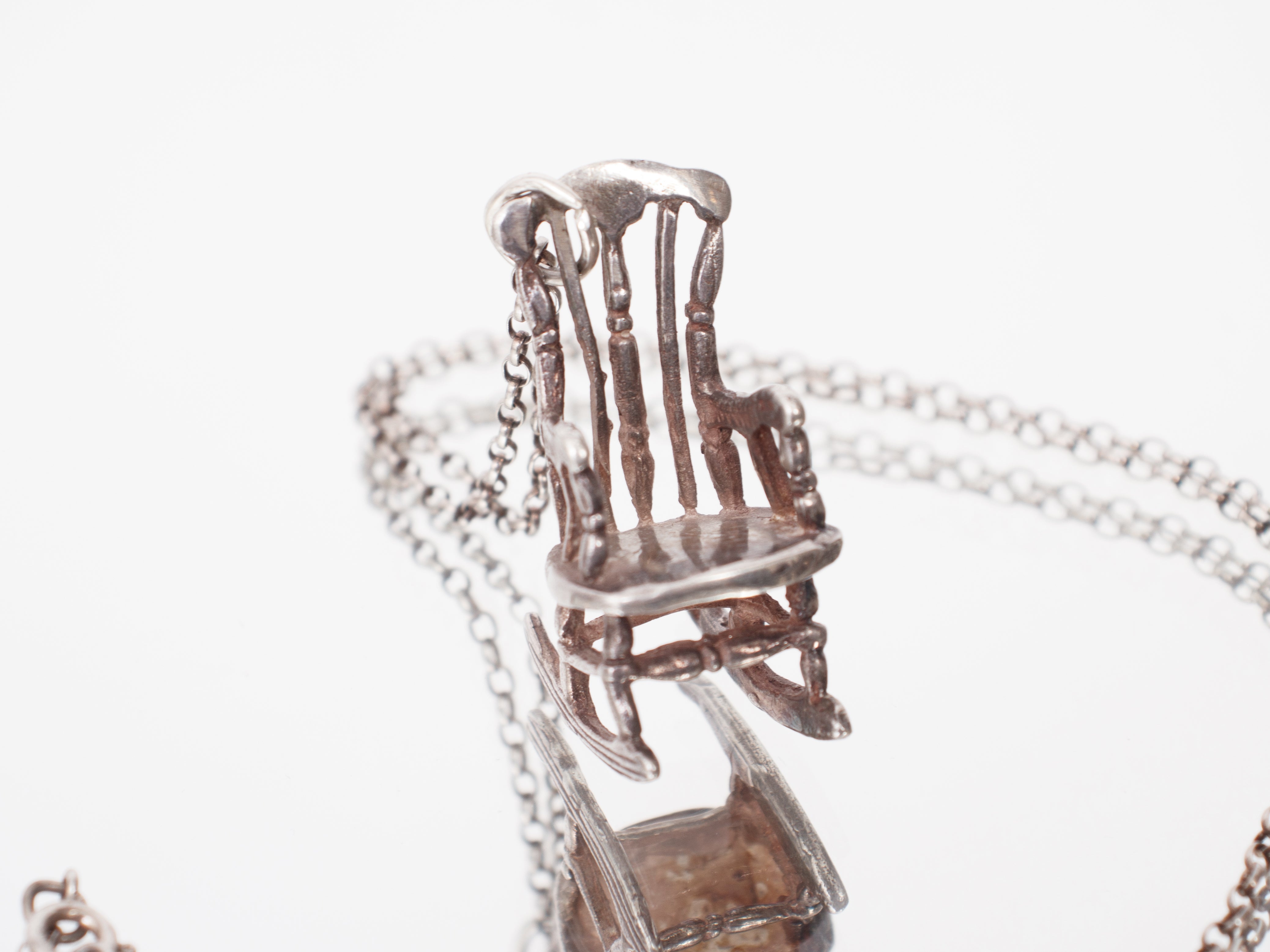 Sterling Rocking Chair Necklace