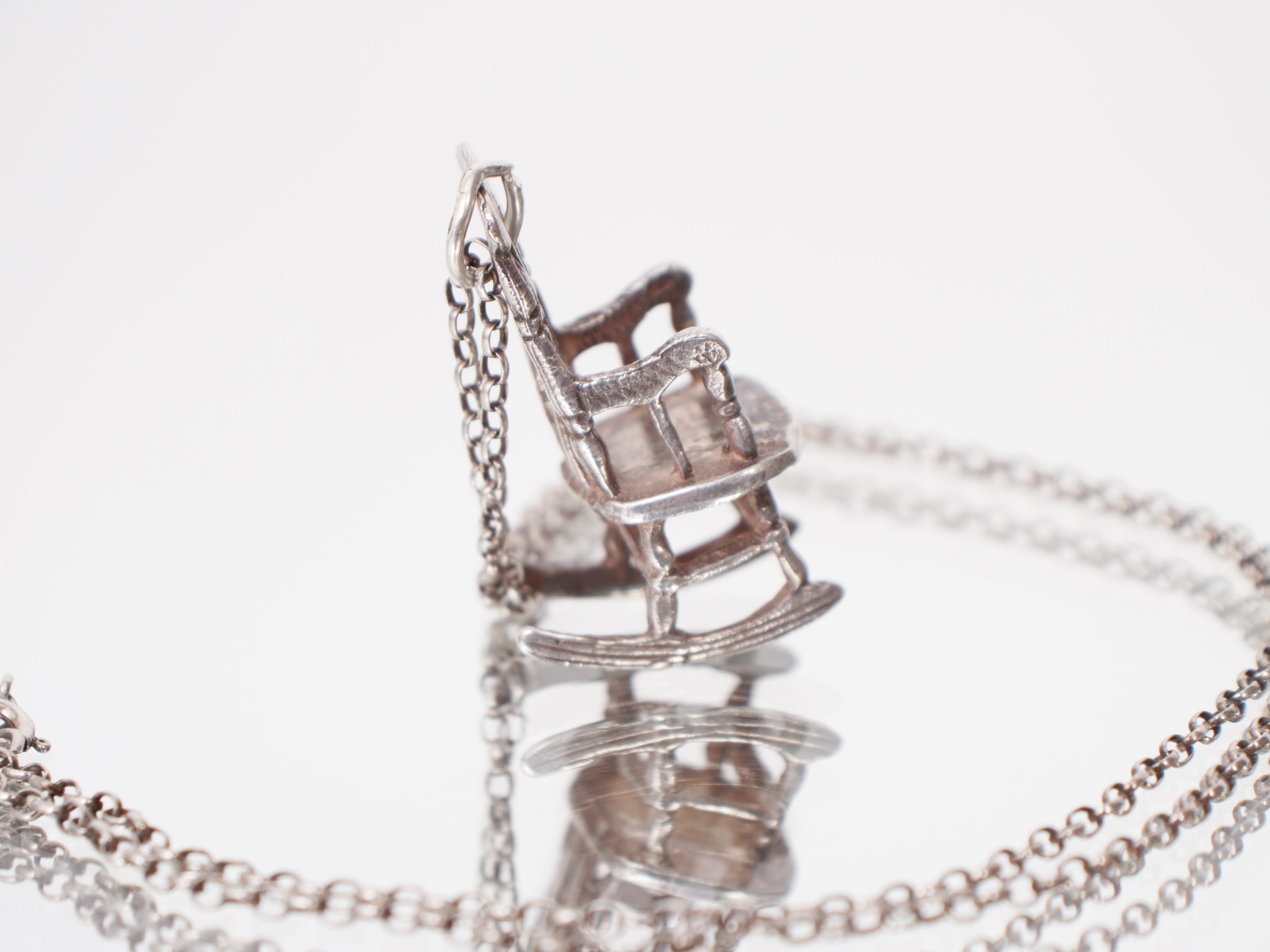 Sterling Rocking Chair Necklace
