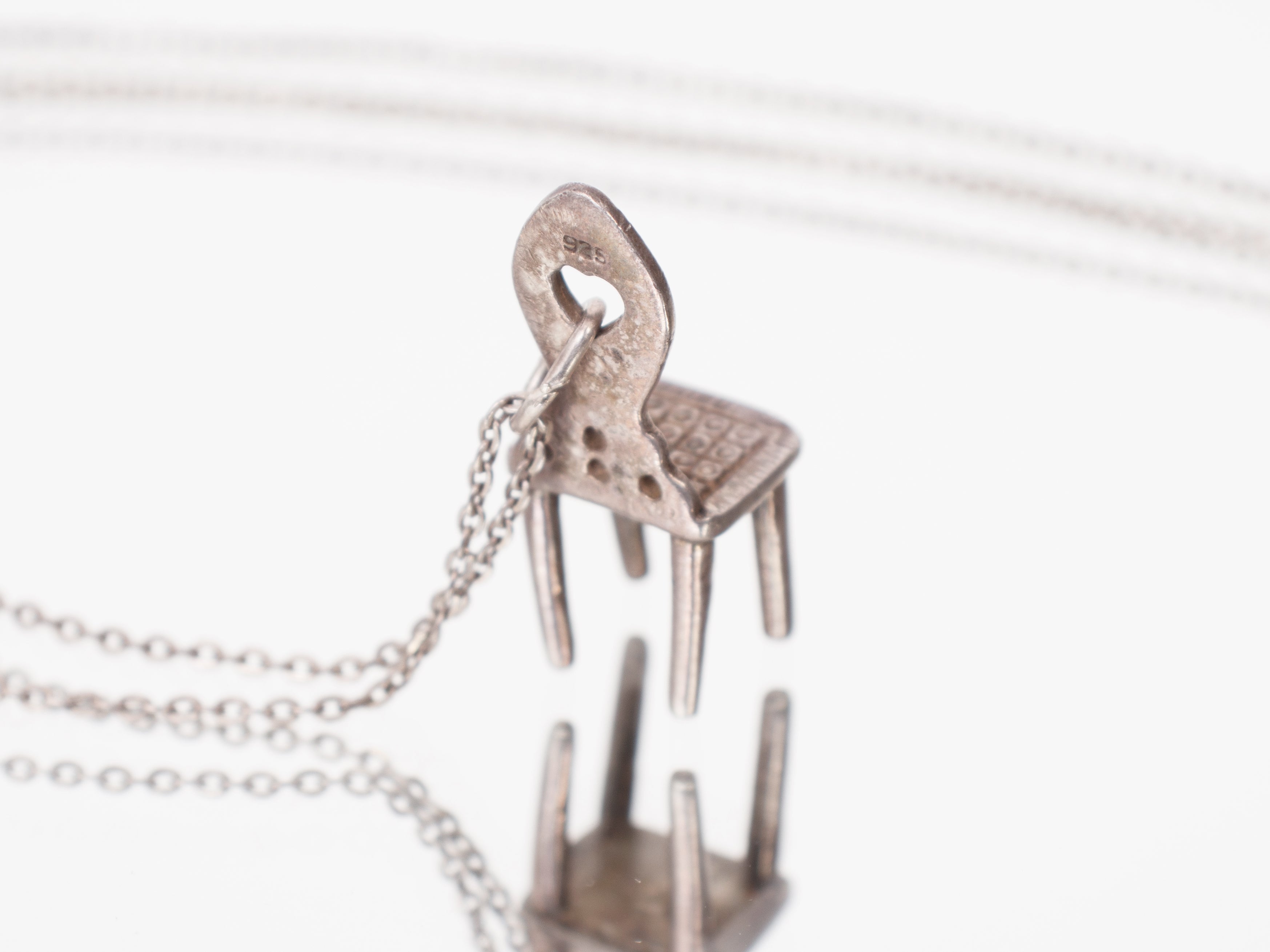 Sterling Heart Chair Necklace