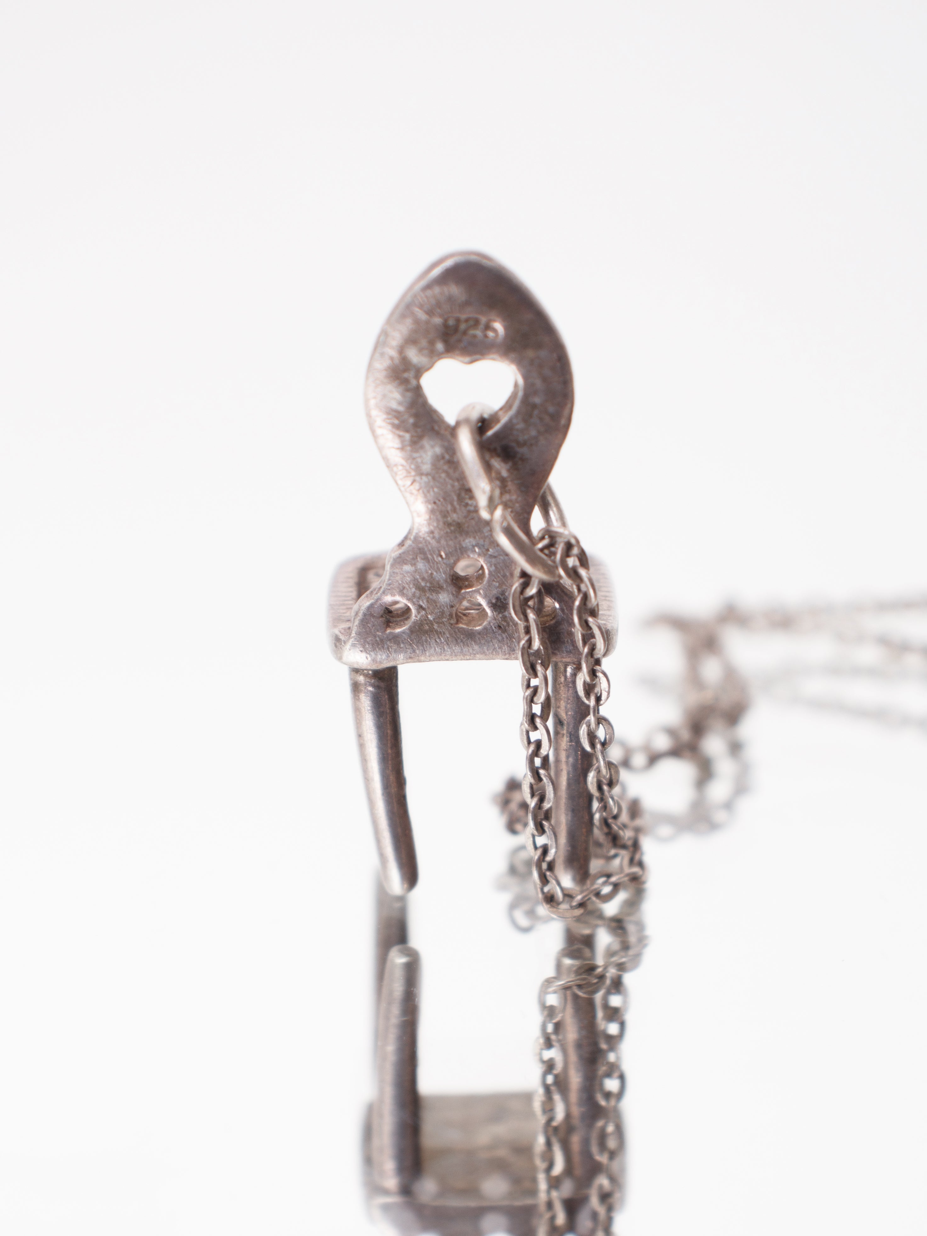Sterling Heart Chair Necklace