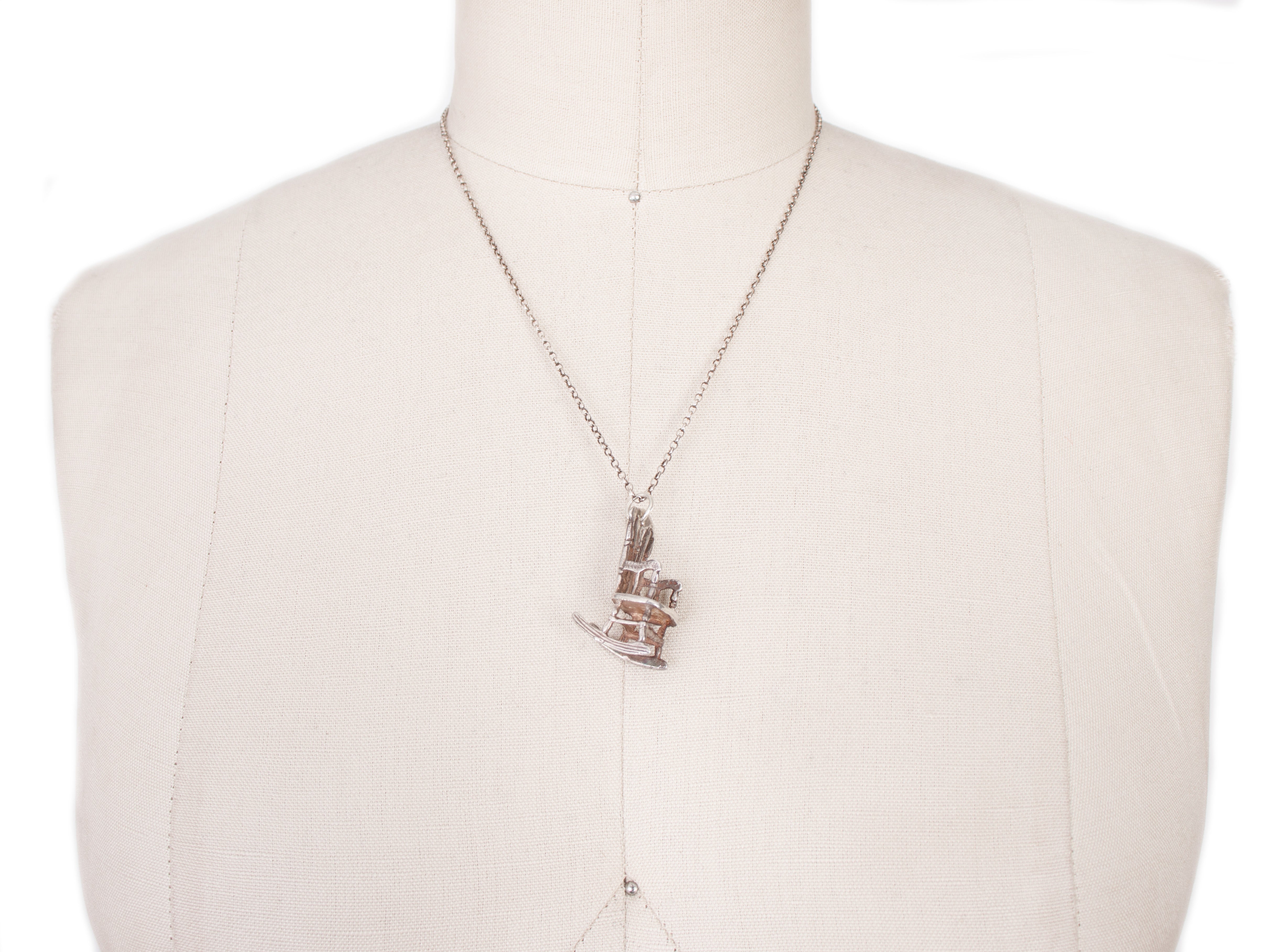 Sterling Rocking Chair Necklace