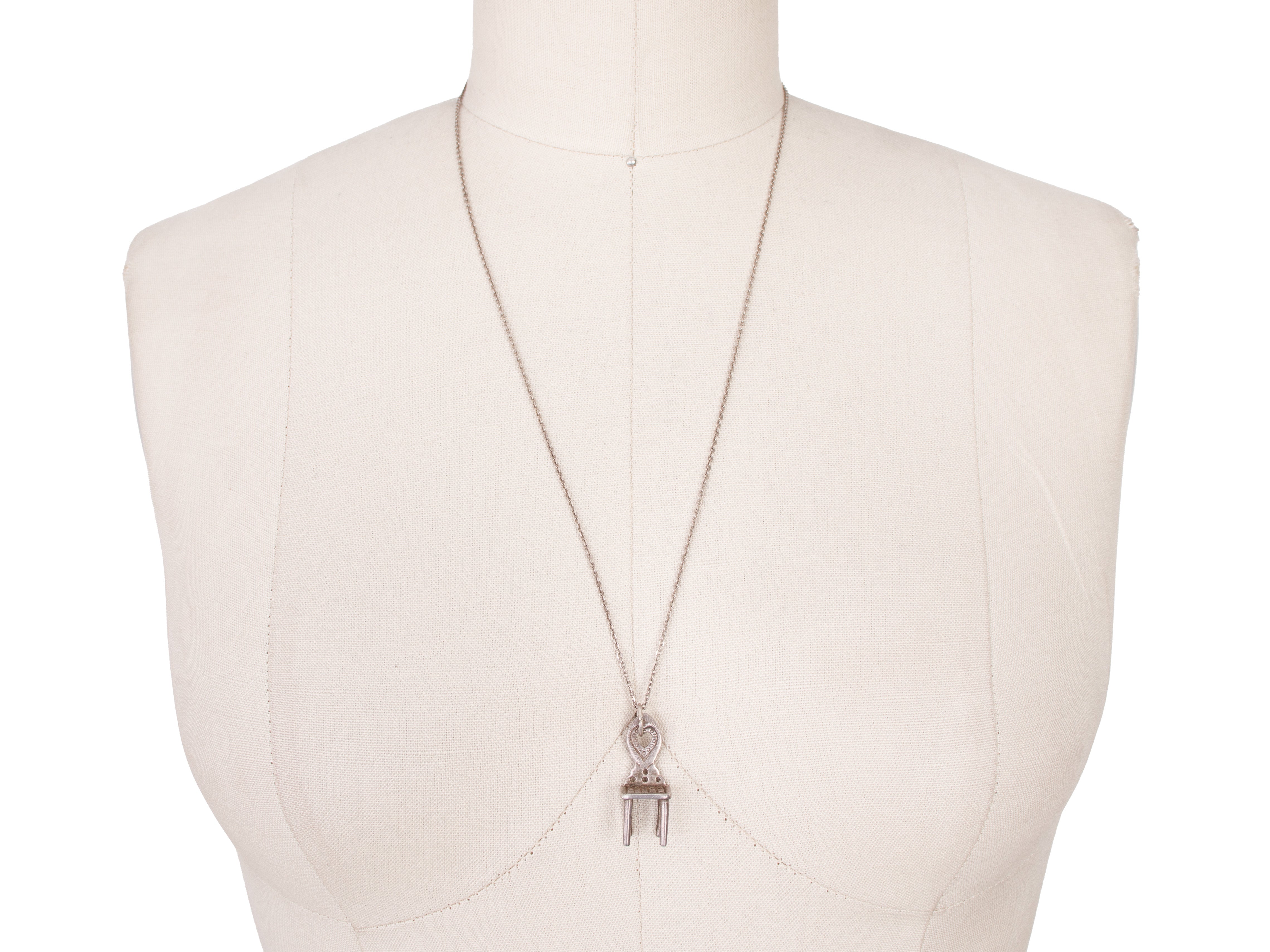Sterling Heart Chair Necklace