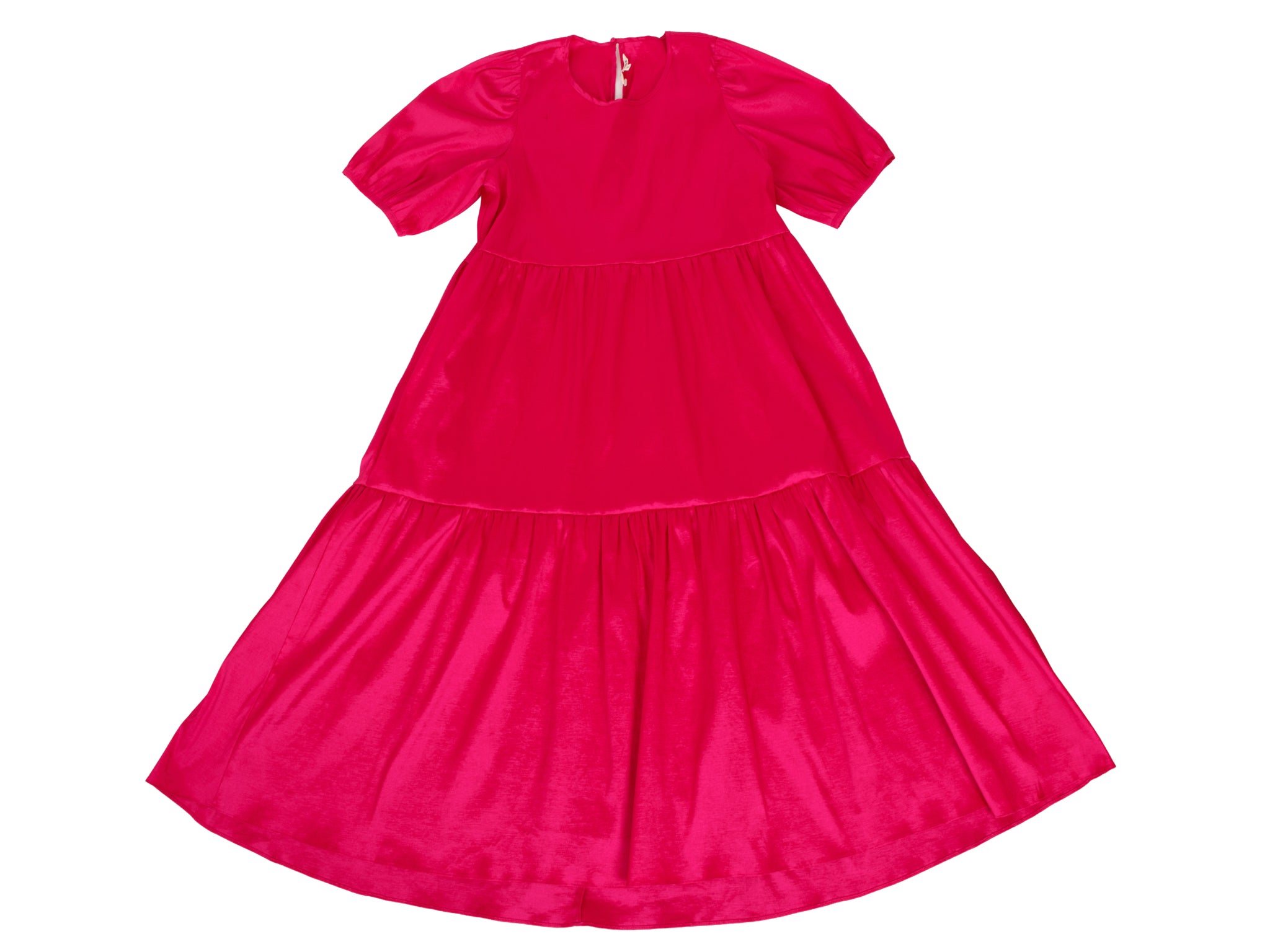 Ali Golden Taffeta Tiered Dress