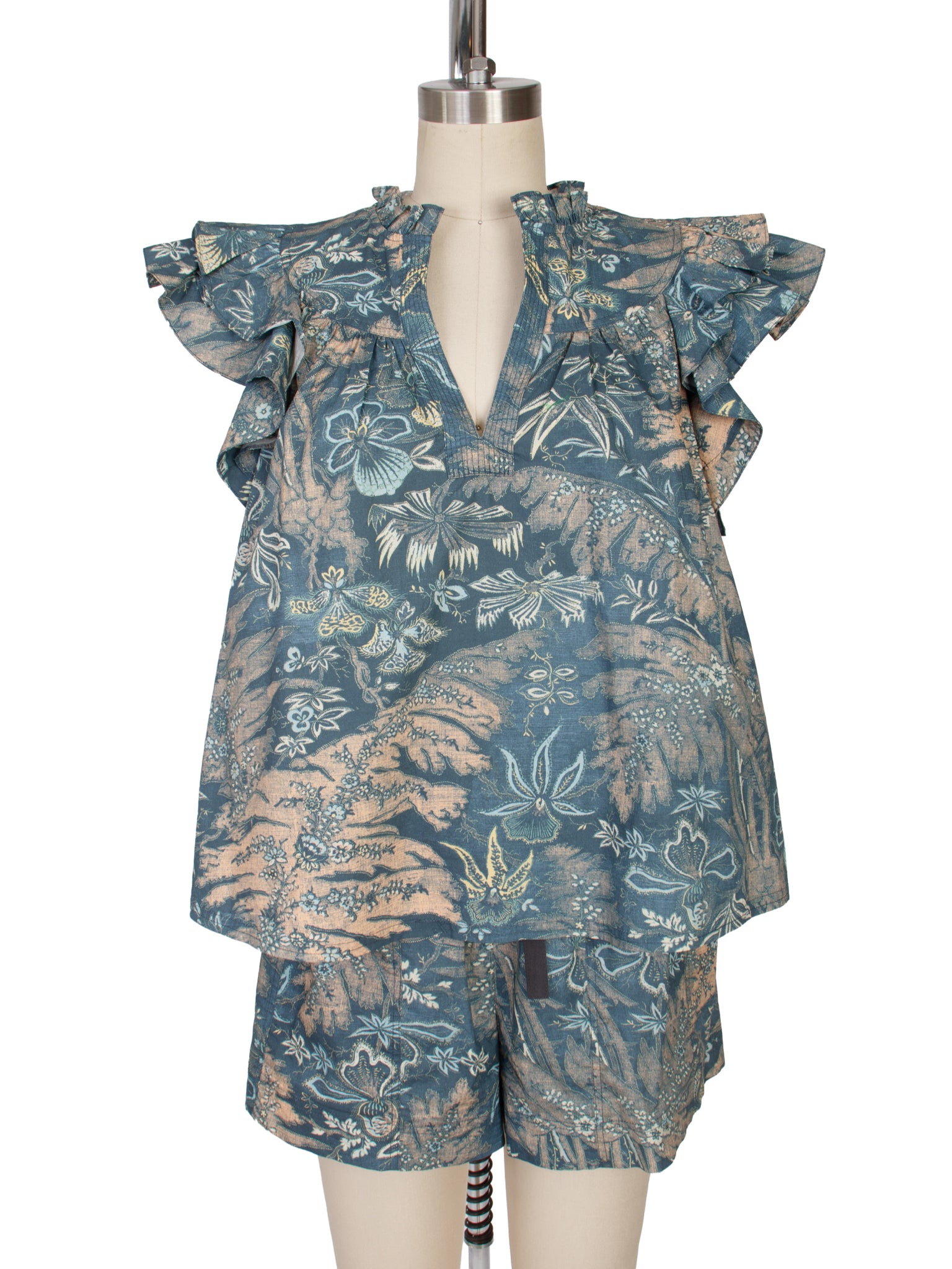 Ulla Johnson Lei Floral Ruffle Top