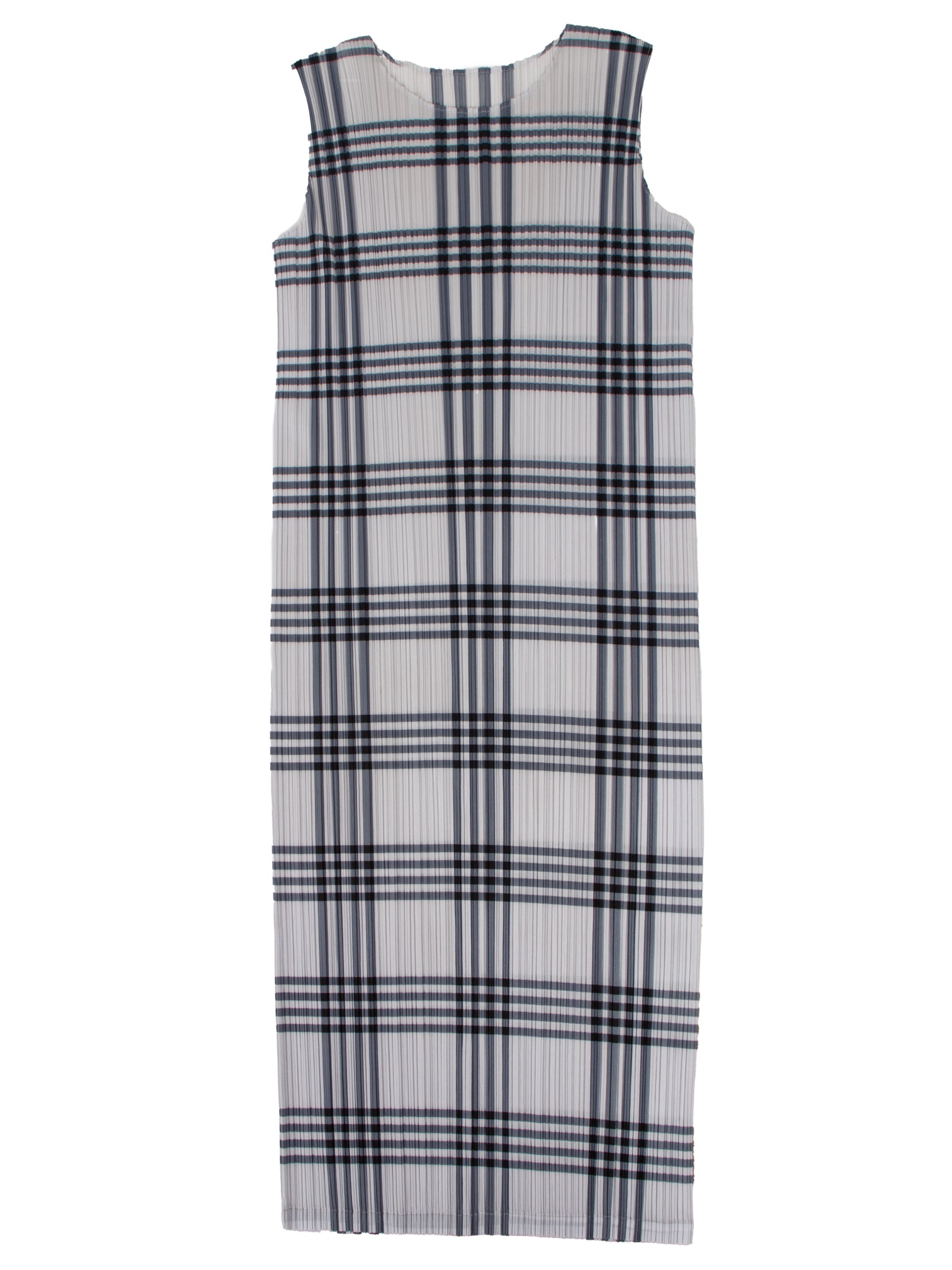 1990s Pleats Please Issey Miyake Plaid Dress