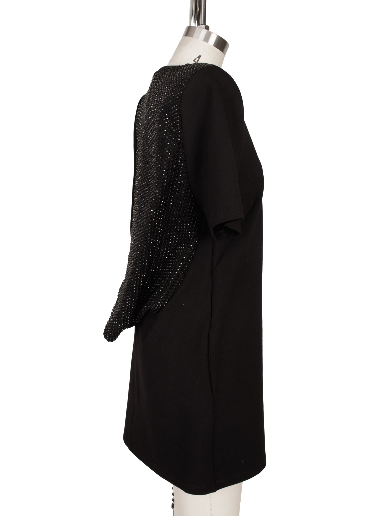 Area Ponte Jersey Crystal Embellished Mini Dress