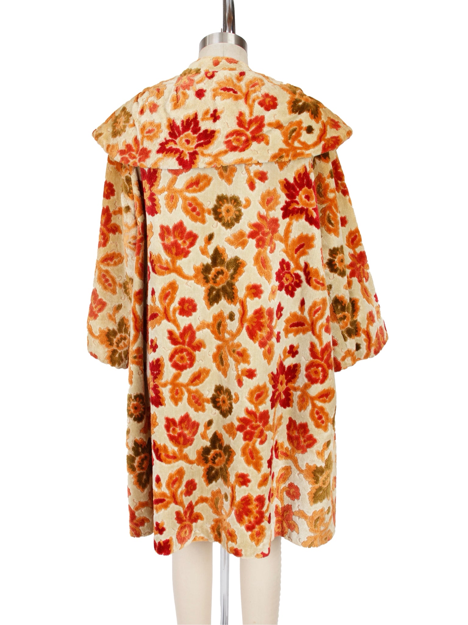 1960's Floral Tapestry Swing Coat