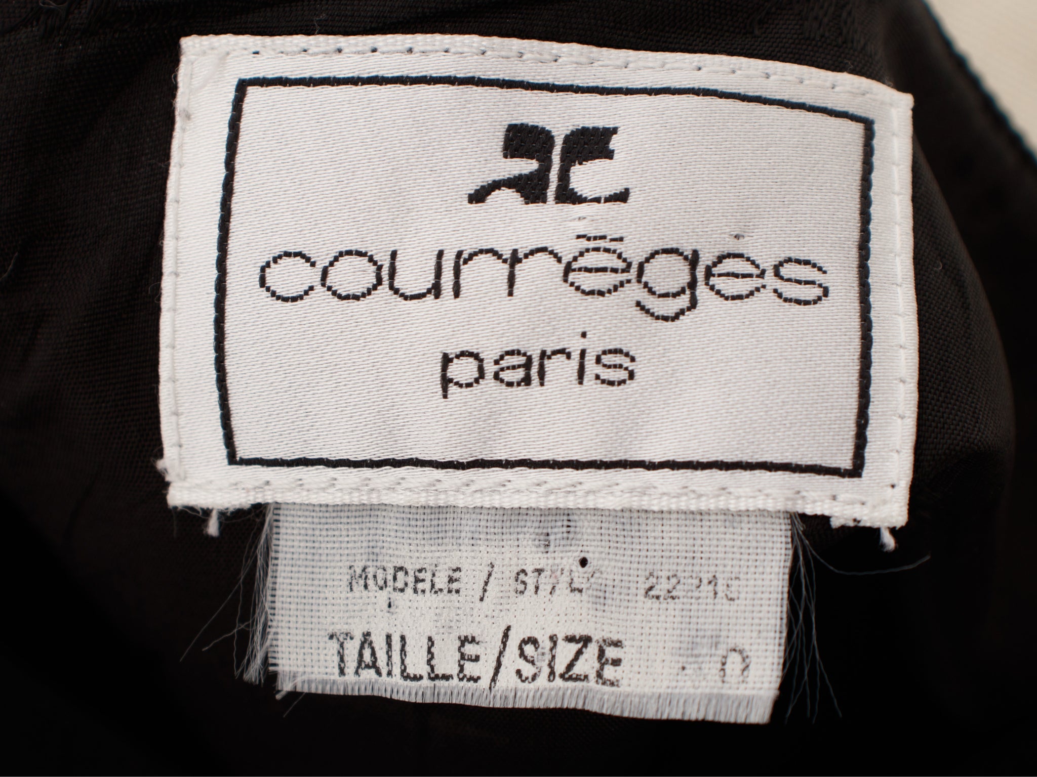 Courreges Wool Crepe Color Block Keyhole Mini Dress