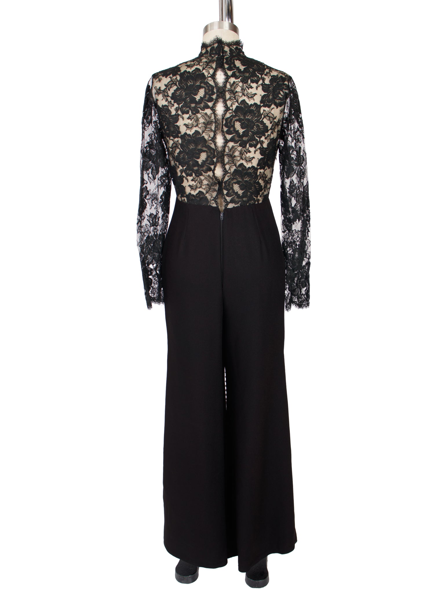 Crepe & Lace Wide Leg Jumpsuit