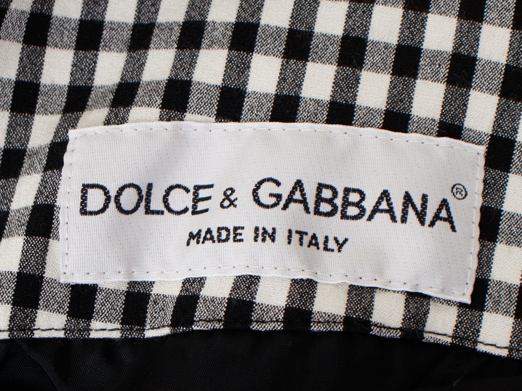 Dolce & Gabbana Gingham Notch Lapel Blazer