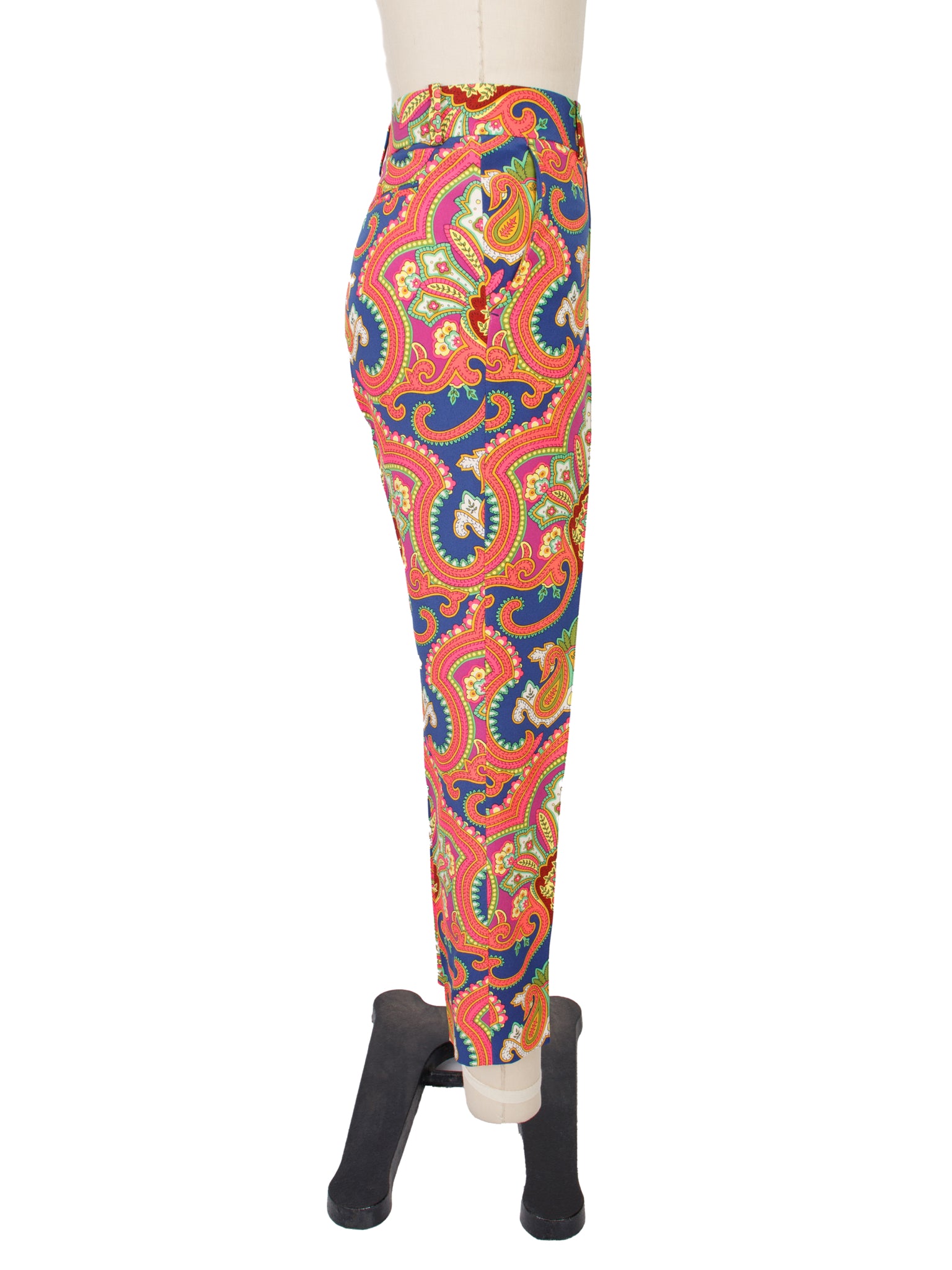 Celine Silk Baroque Paisley Trousers