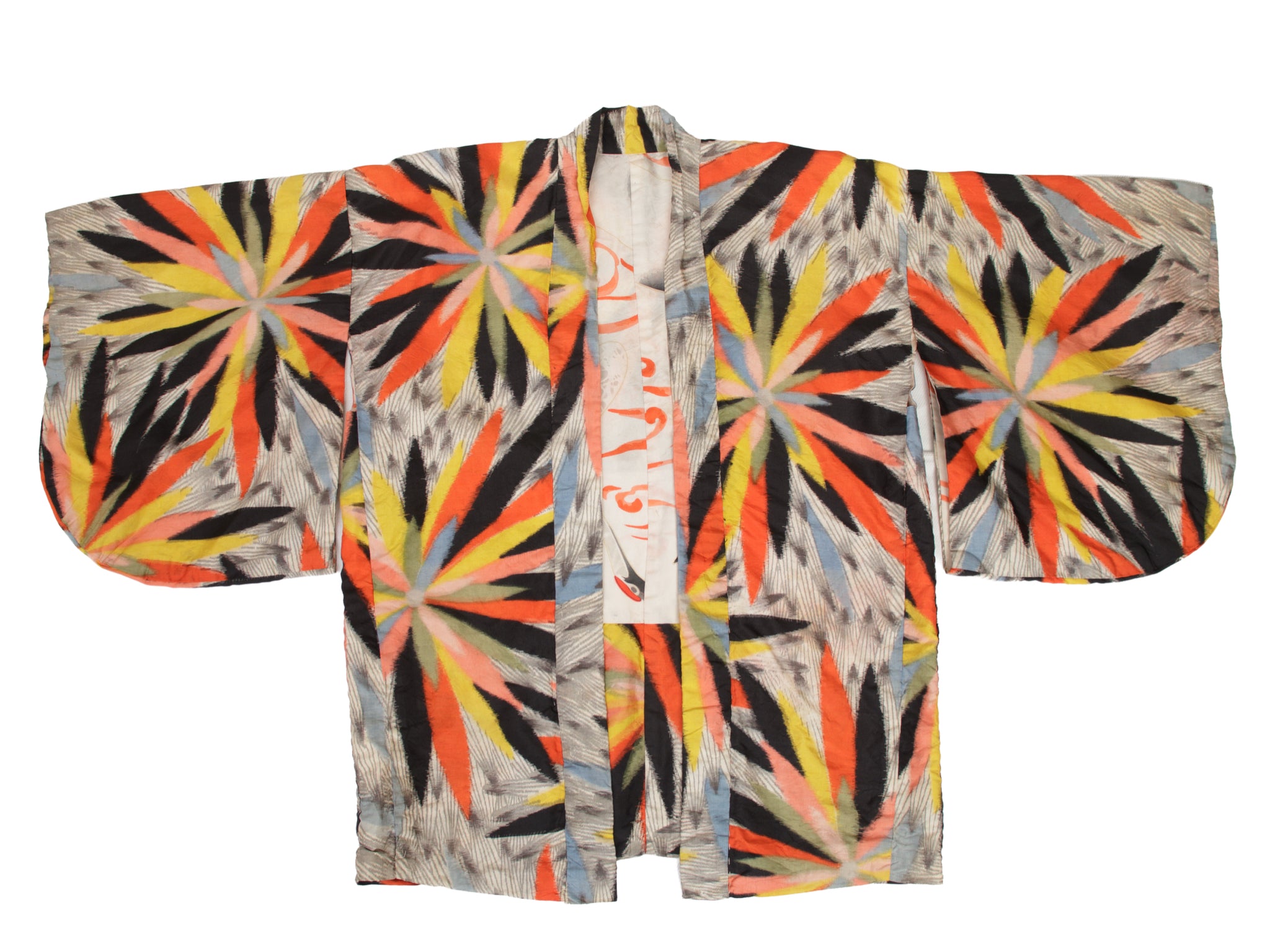 Silk Fireworks Print Haori