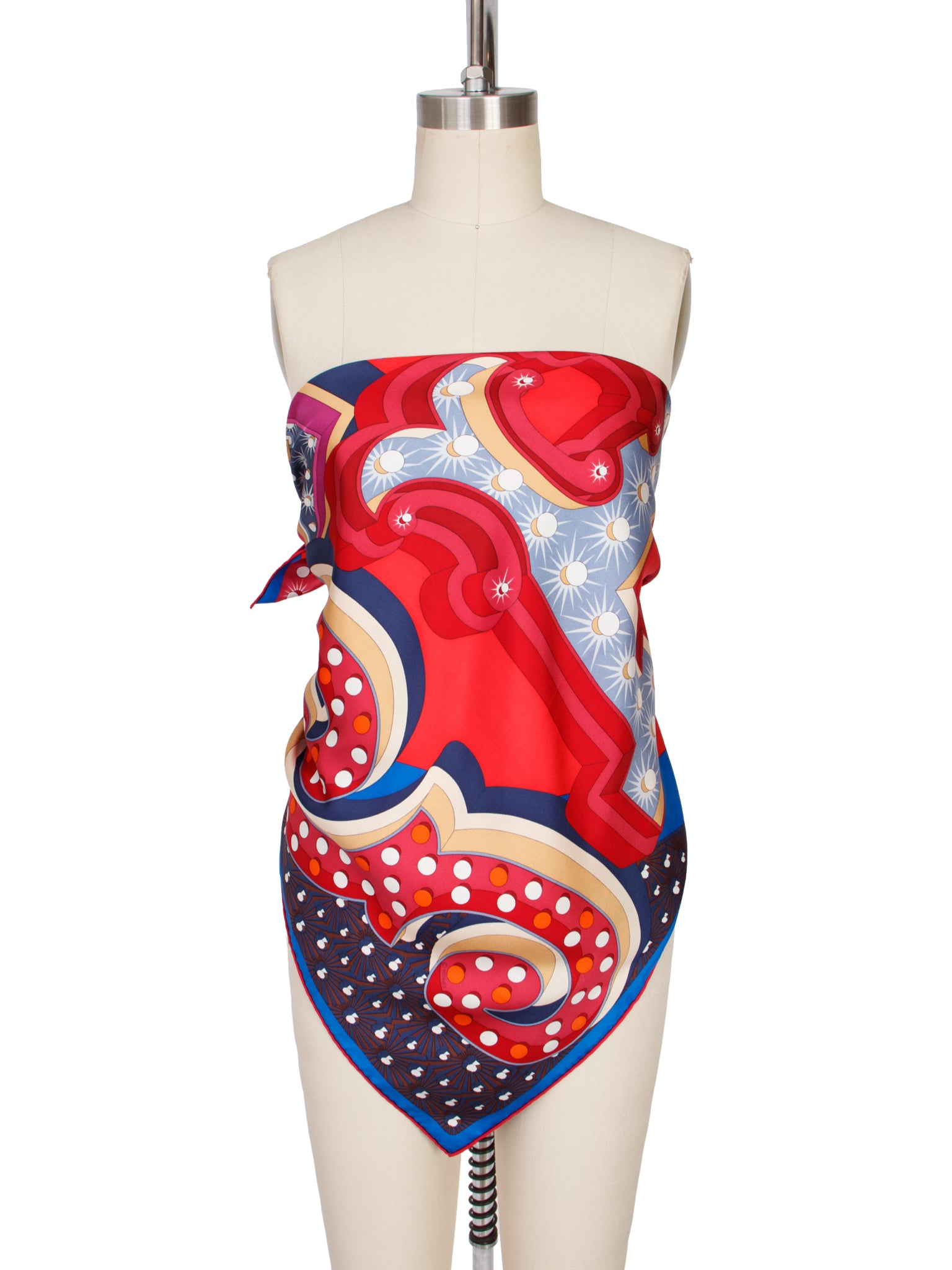 Hermes "Electrique" Silk Printed Scarf