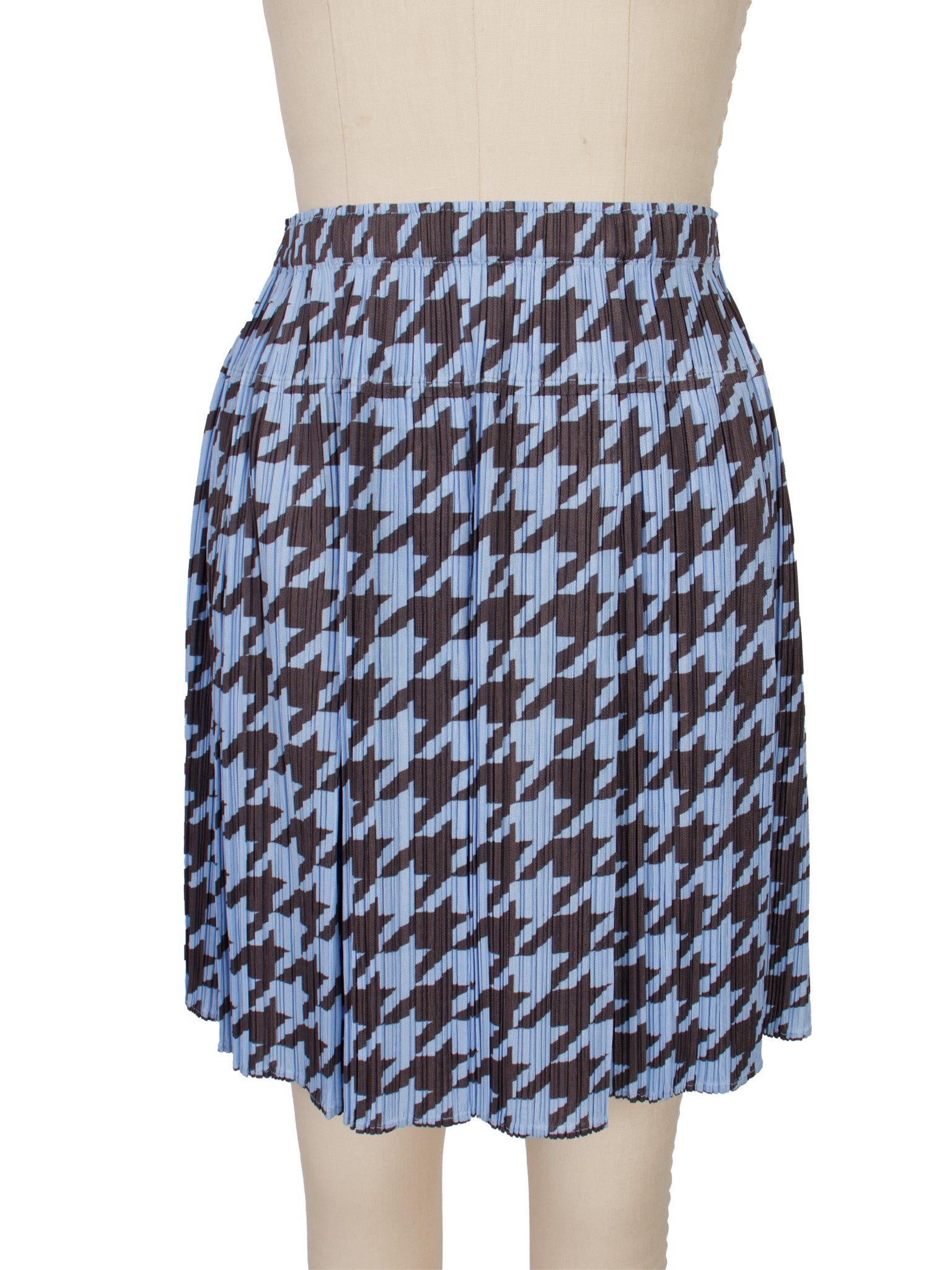 Pleats Please Houndstooth Mini Skirt