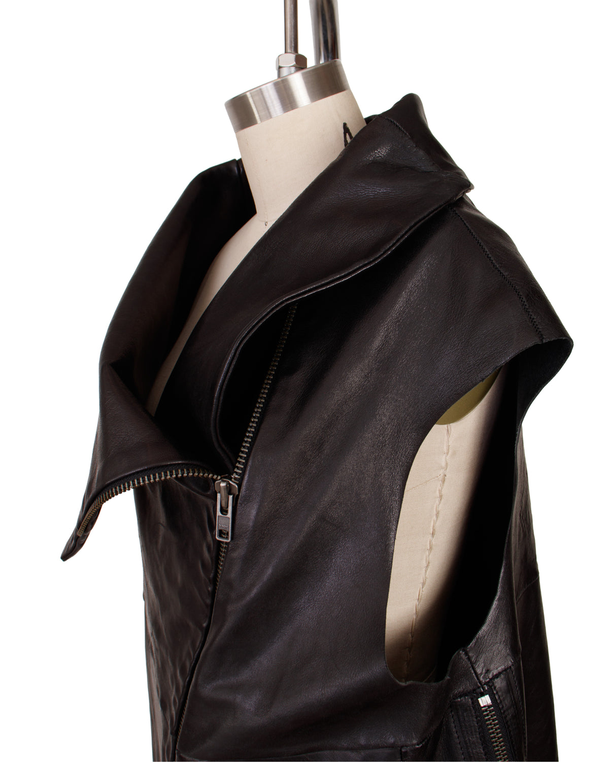 Ivan Grundahl Leather Multi-Zip Vest*