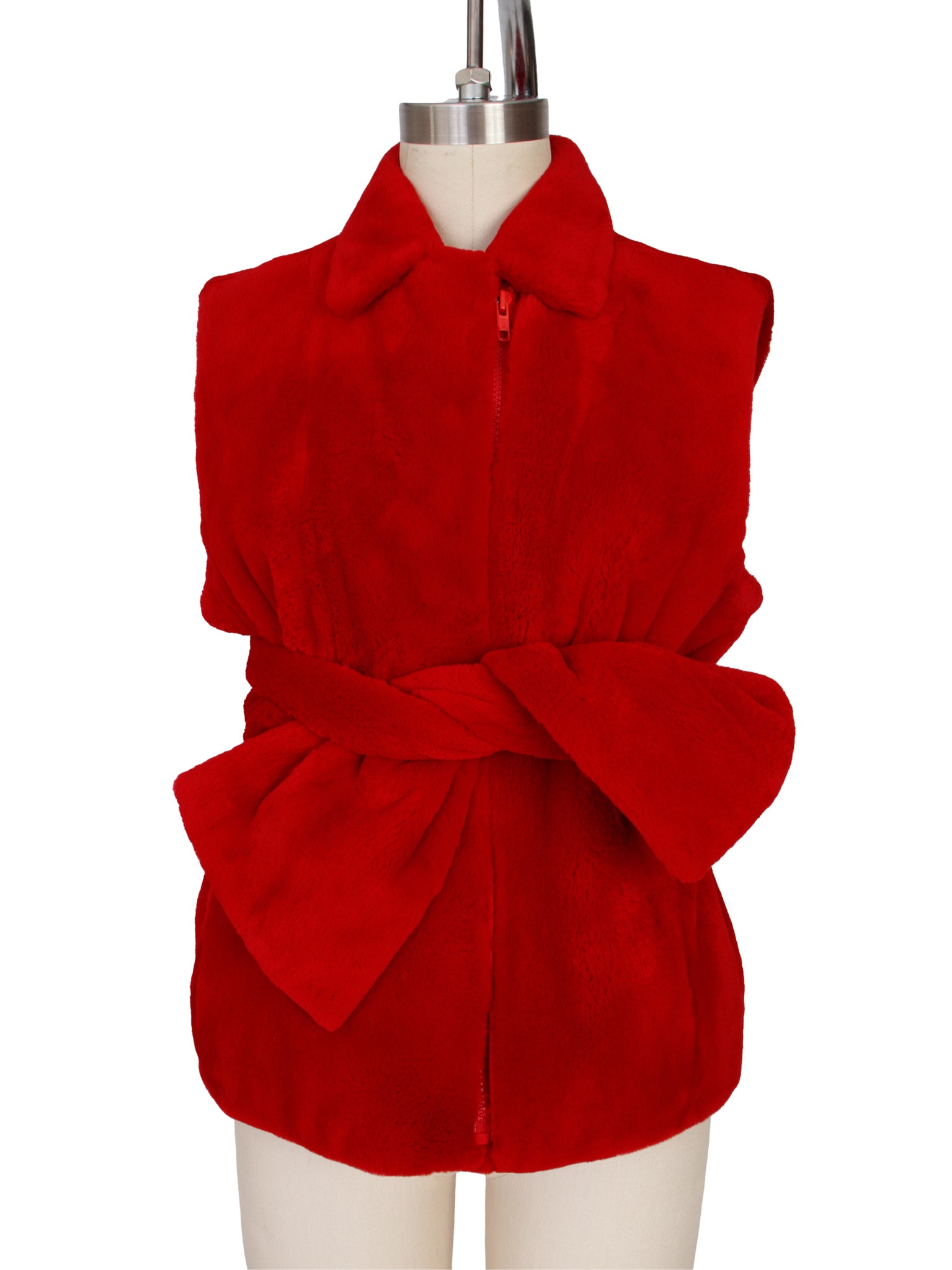 Michael Kors Sheared Fur Vest & Scarf Set