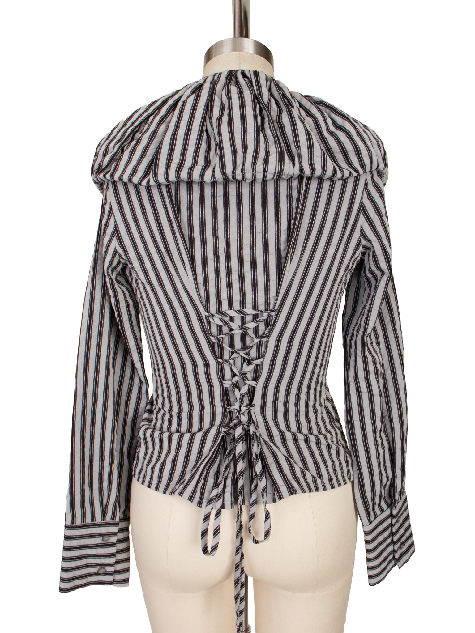 Zemeta NY Pinstripe Cloud Blouse
