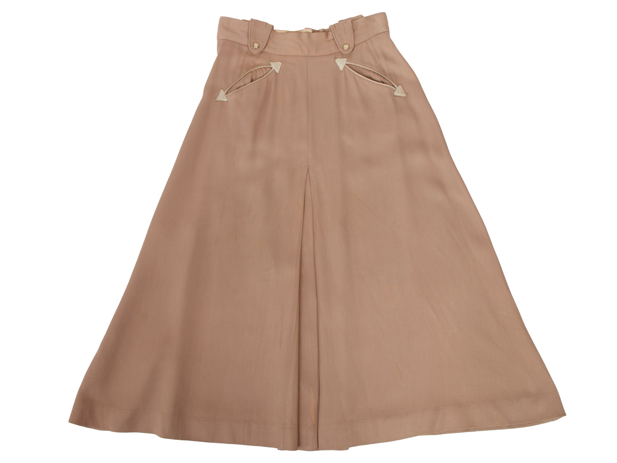 1940s Hillbilly Westerns Denver Gabardine & Leather Fringe Skirt Set