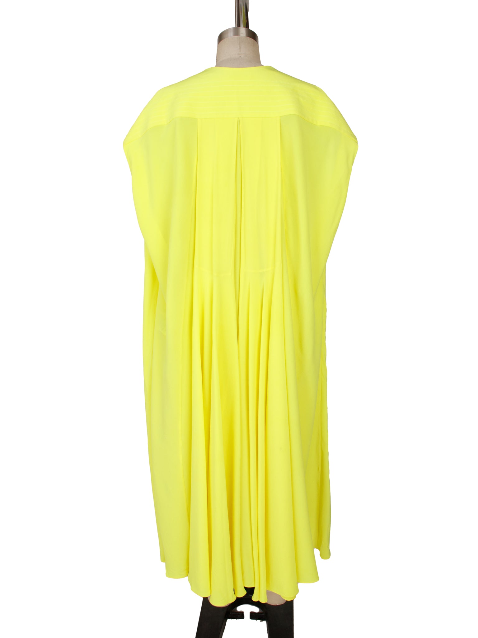 2017 Balenciaga Silk Pleated Tent Dress