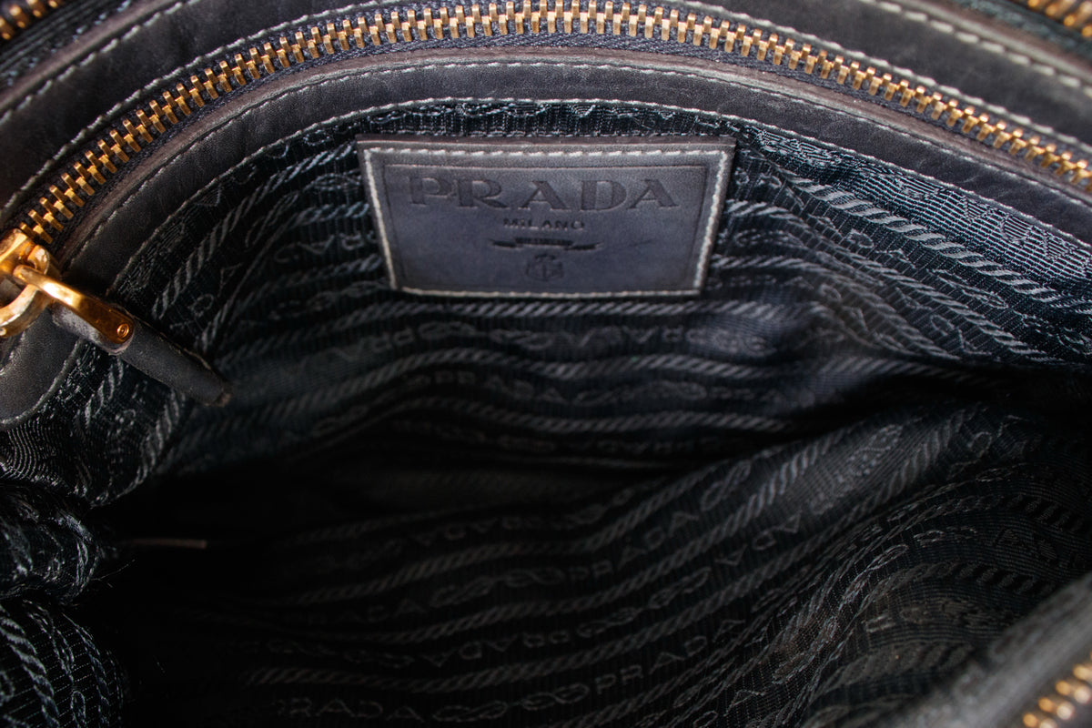 Prada Logo Jacquard Messenger Bag