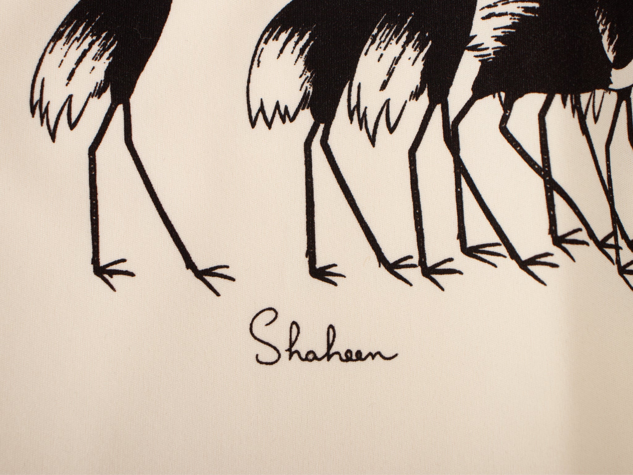 Miss Shaheen Egret Print Skirt
