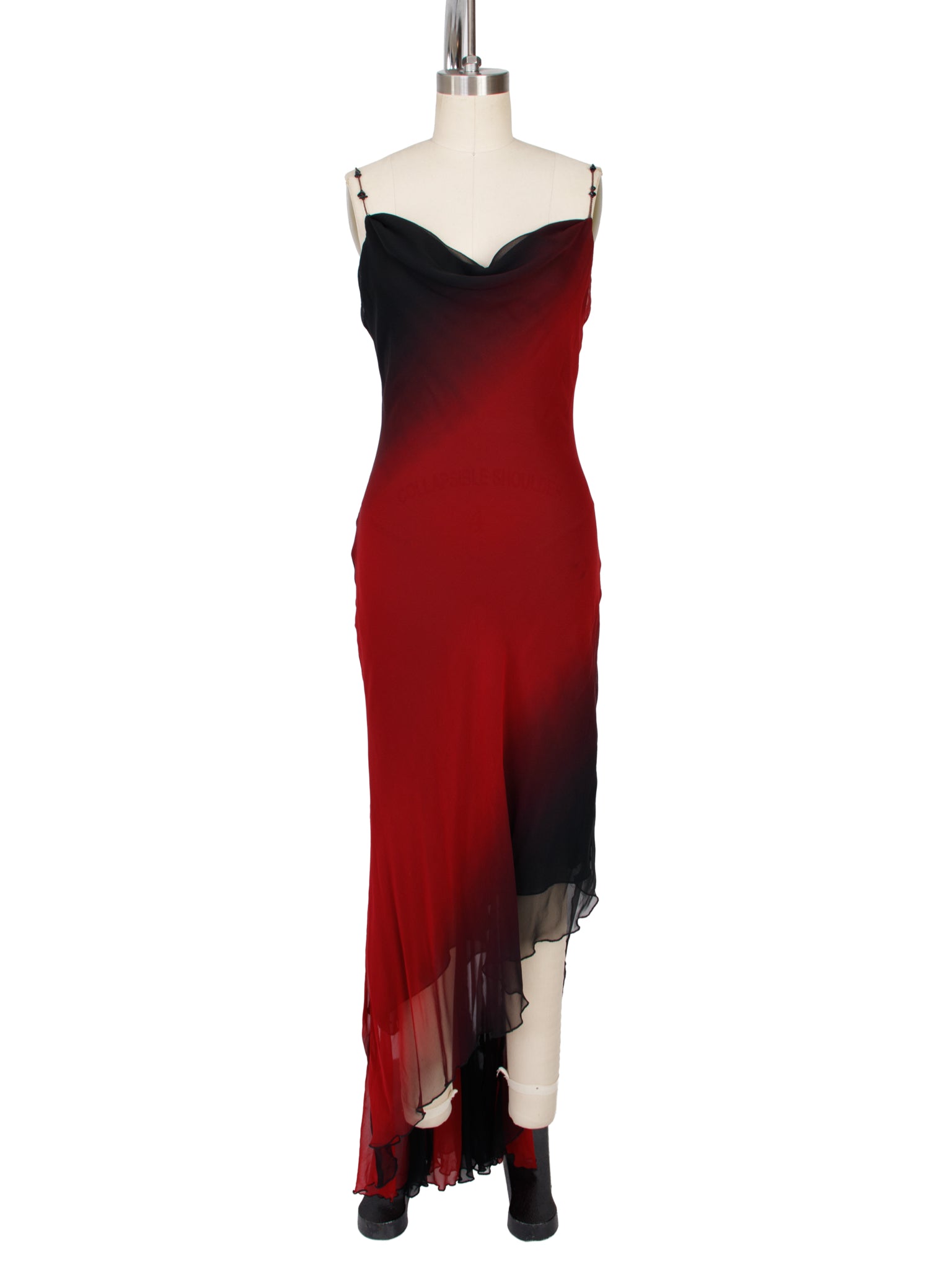 Cache Silk Ombre Beaded Strap Dress
