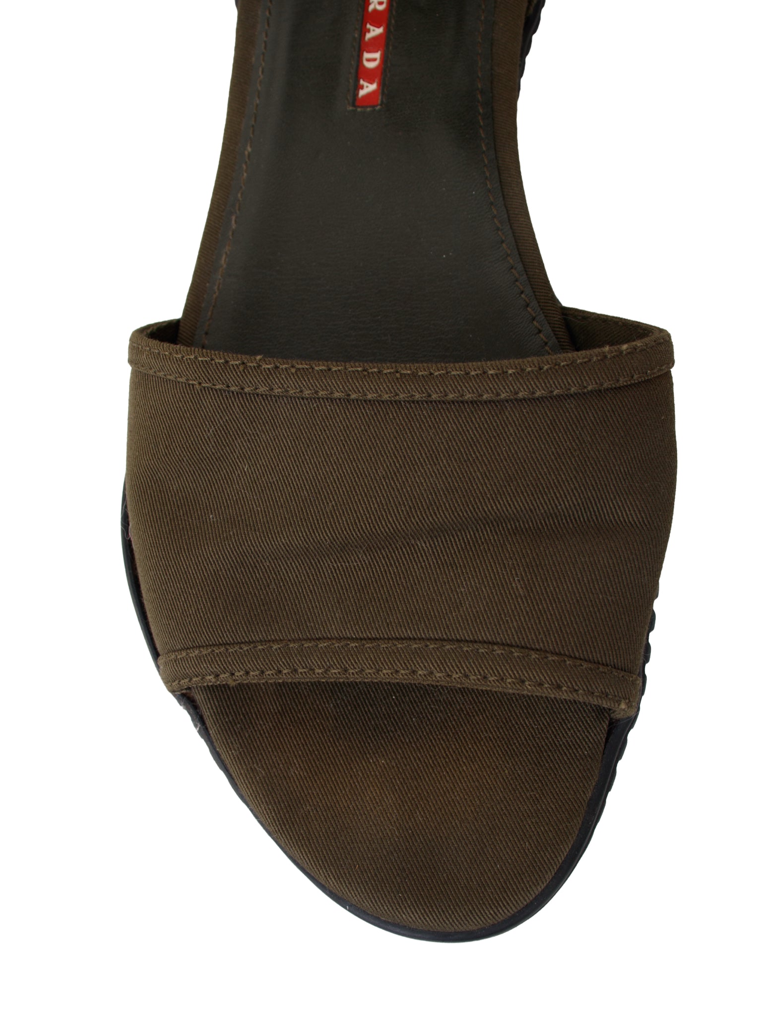 Prada Sport Canvas Ankle Strap Sandals