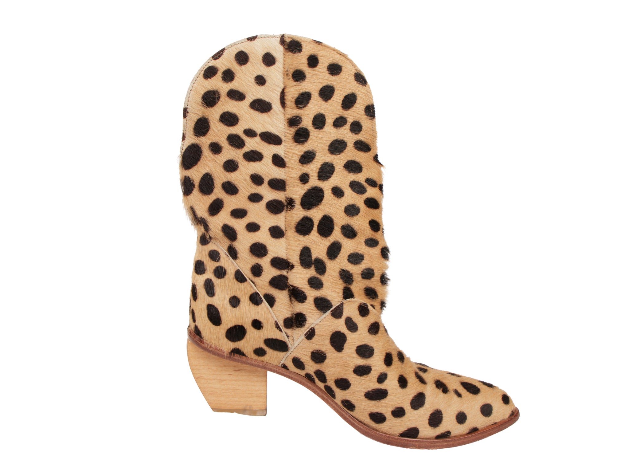 Dopp Ponyhair Cheetah Print Cowboy Boots