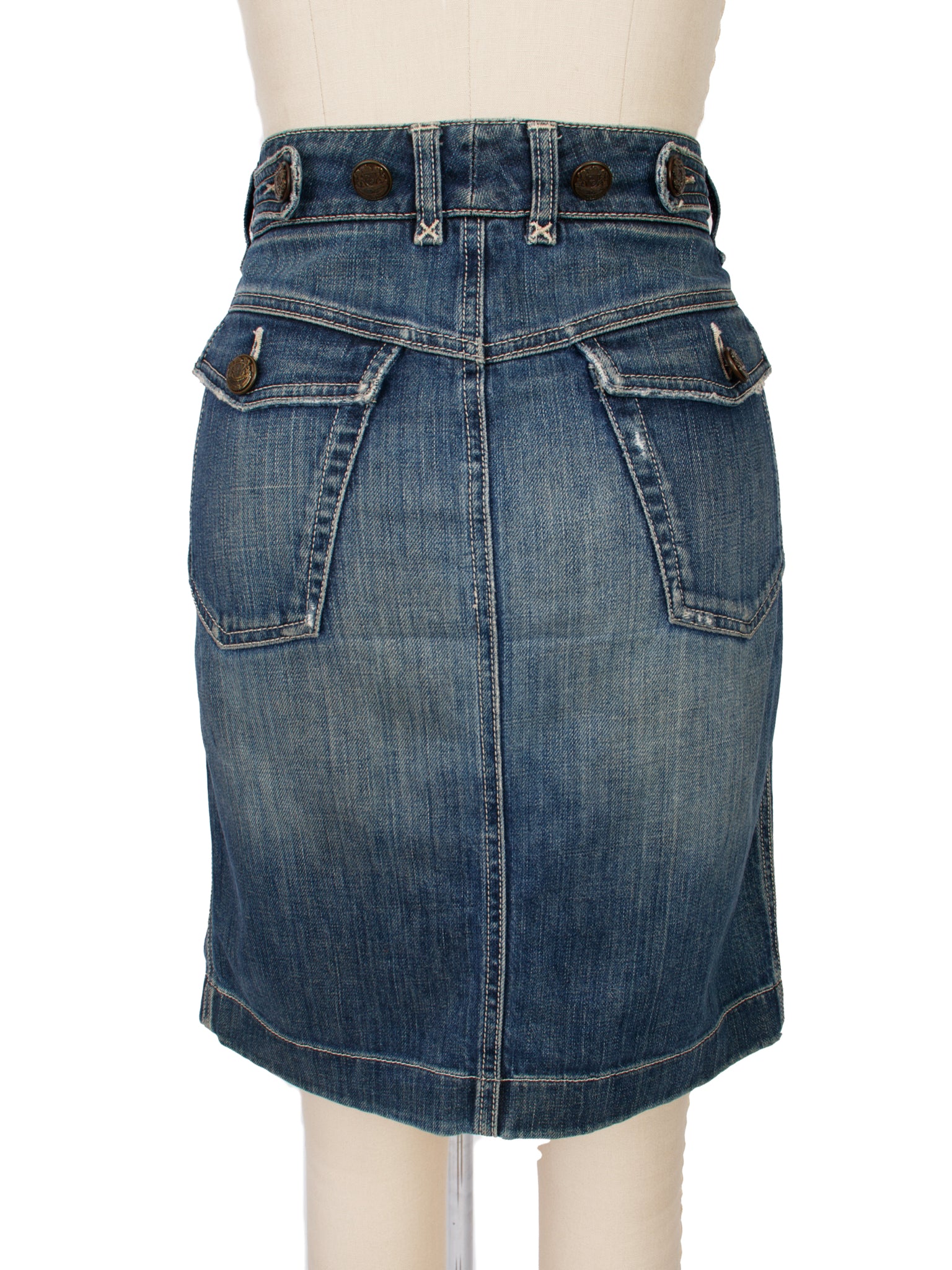Dolce & Gabbana Denim Distressed Skirt