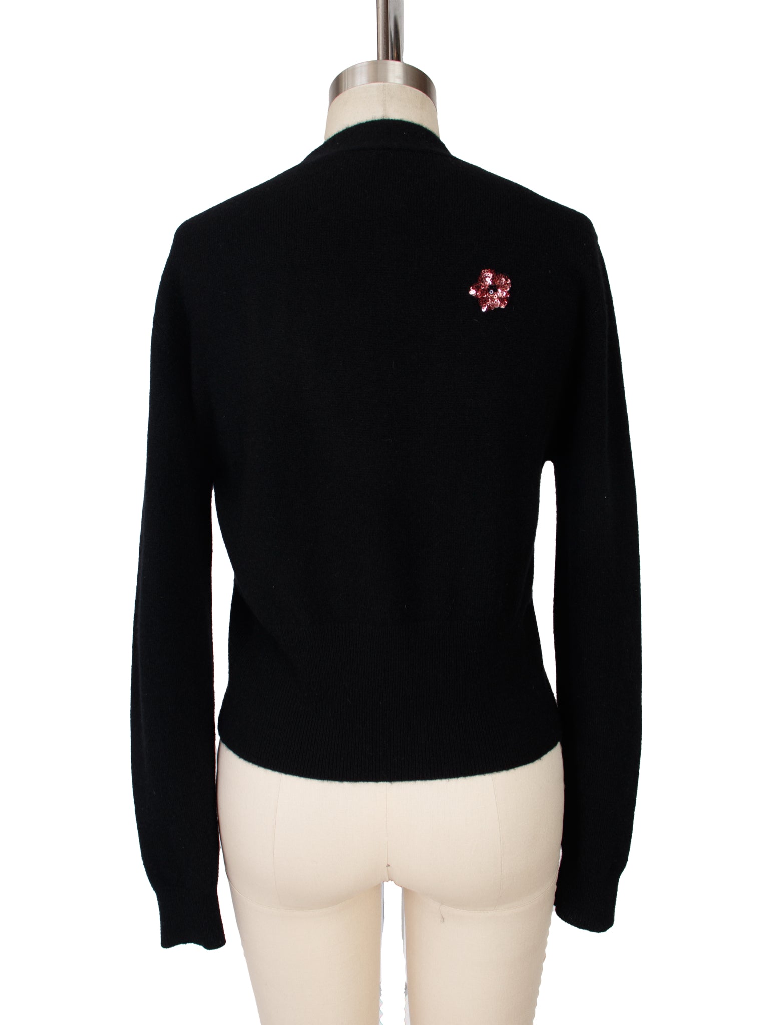 Le Superbe Cashmere Floral Sequin Cardigan