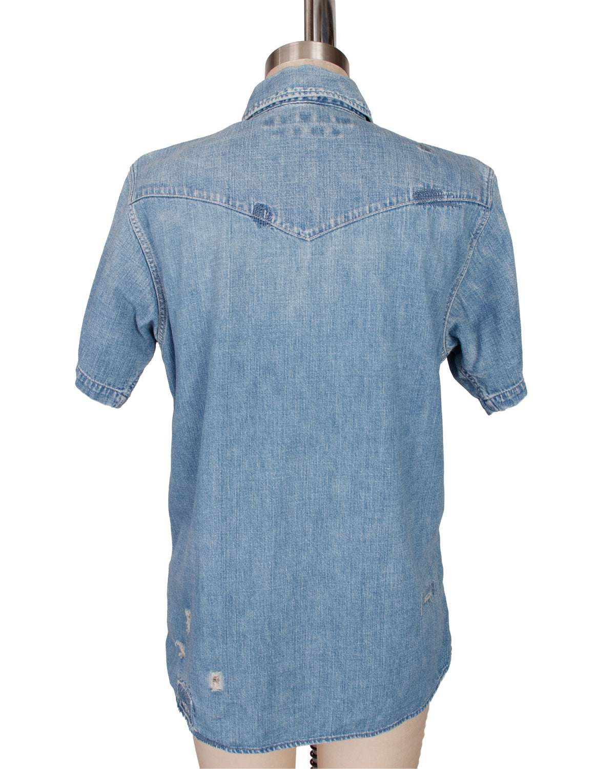 Kapital Distressed Denim Embroidered Top
