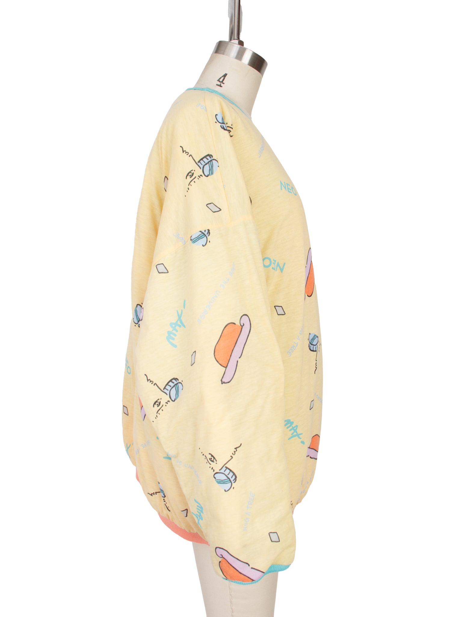 1980s Peter Max Reversible Padded Sweatshirt