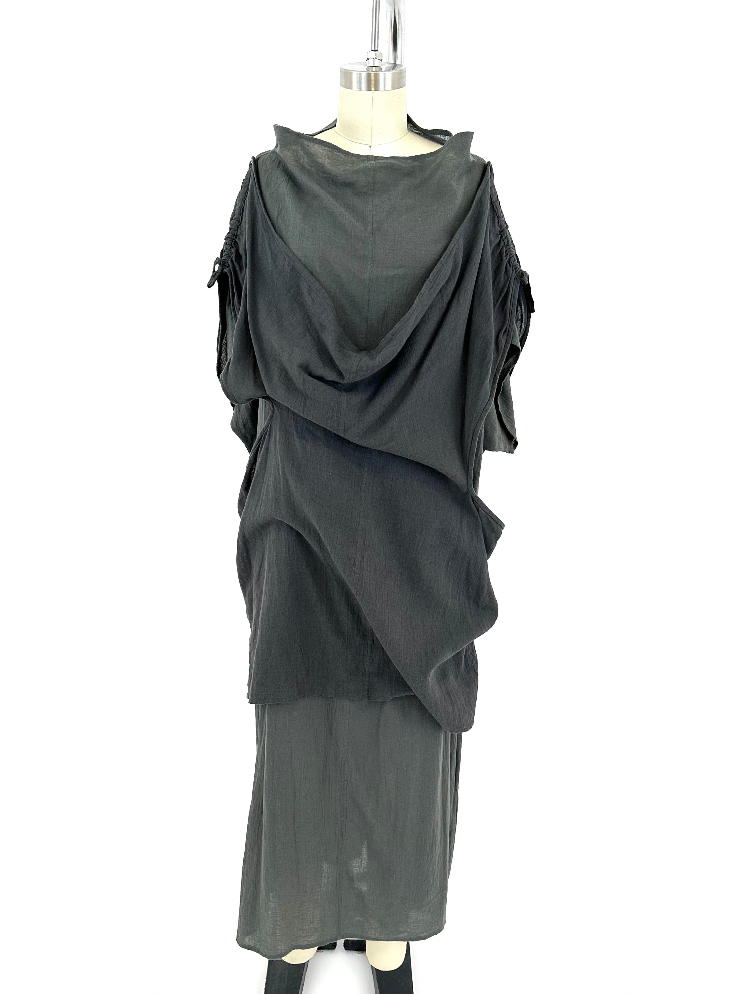 80s Issey Miyake Draped Layer Dress | Mercy Vintage