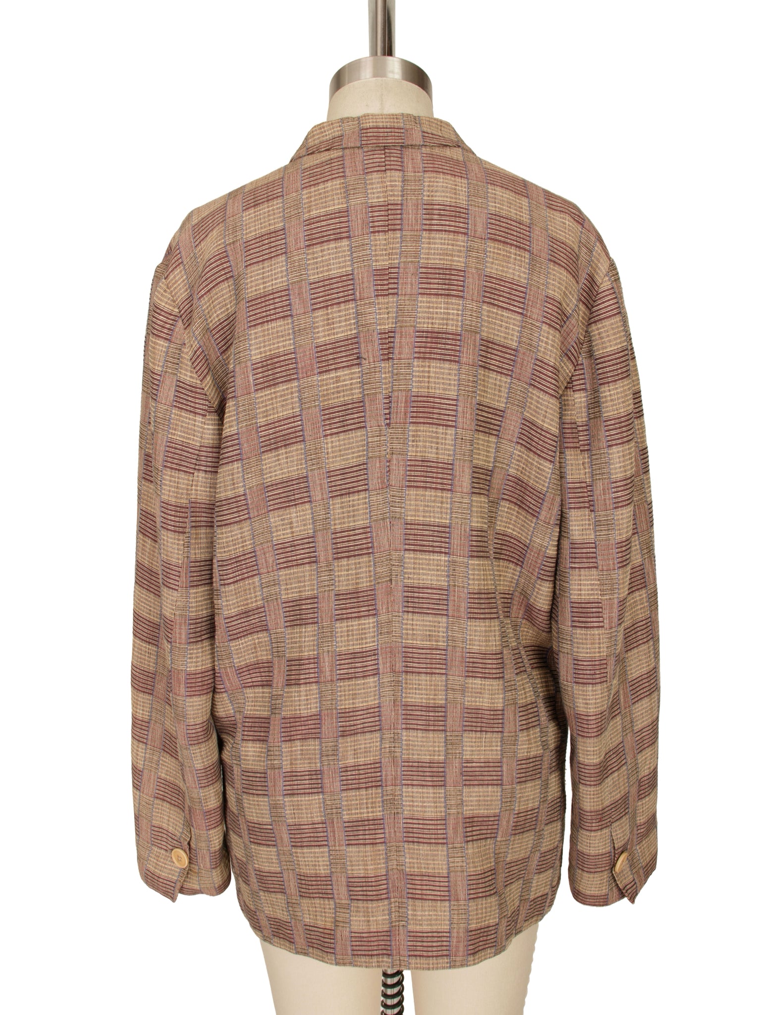 1990s Emporio Armani Woven Check Blazer