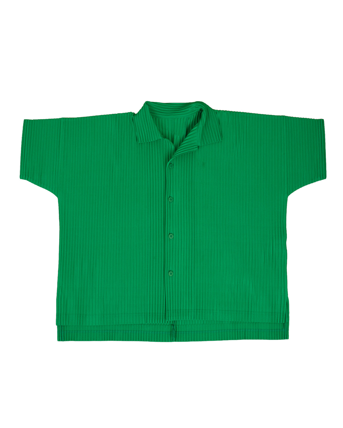 Homme Plisse Pleated Button Up Shirt