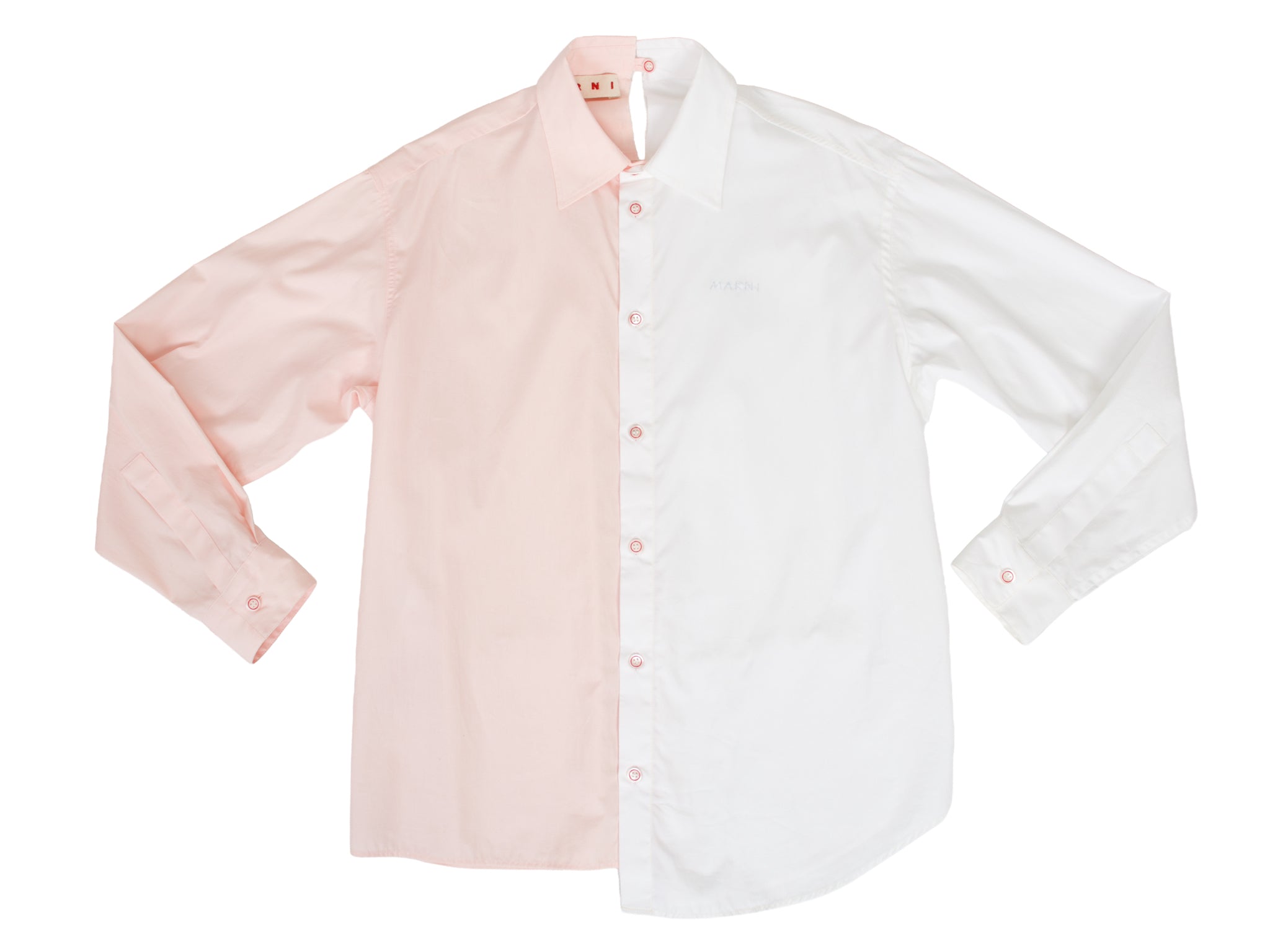 Marni Poplin Two-Tone Asymetric Shirt