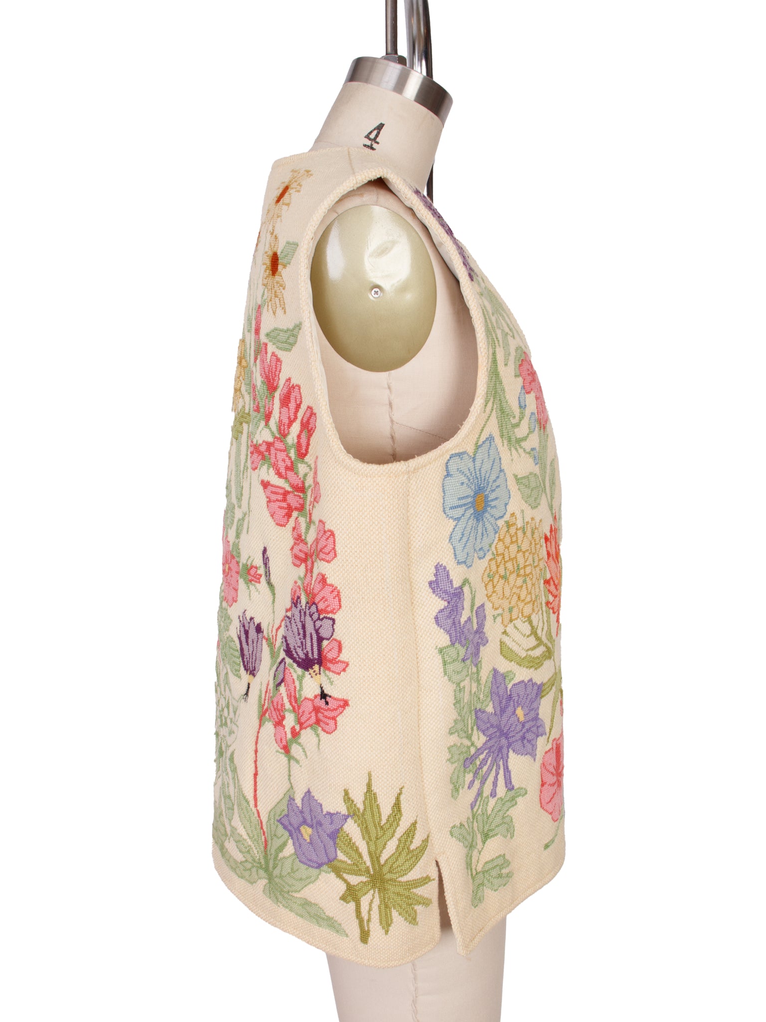 1970s Floral Needlepoint Vest