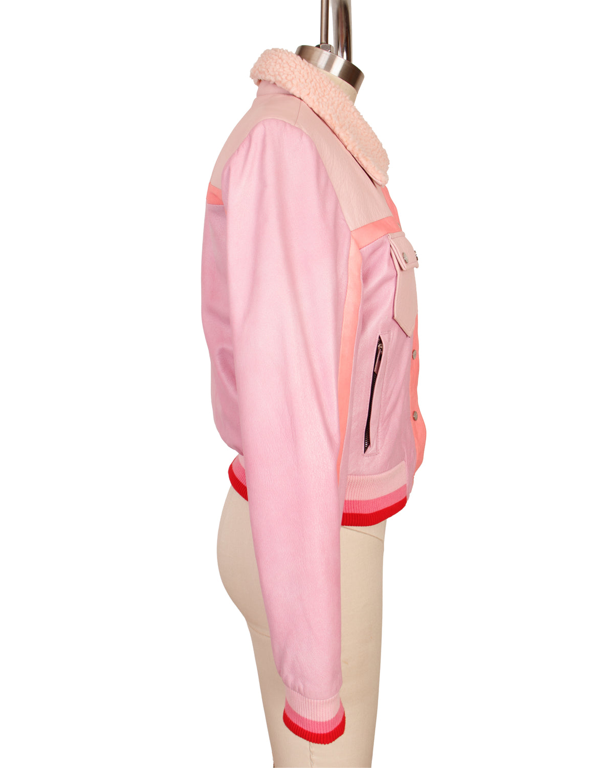 The Mighty Company Leather Colorblock Jacket