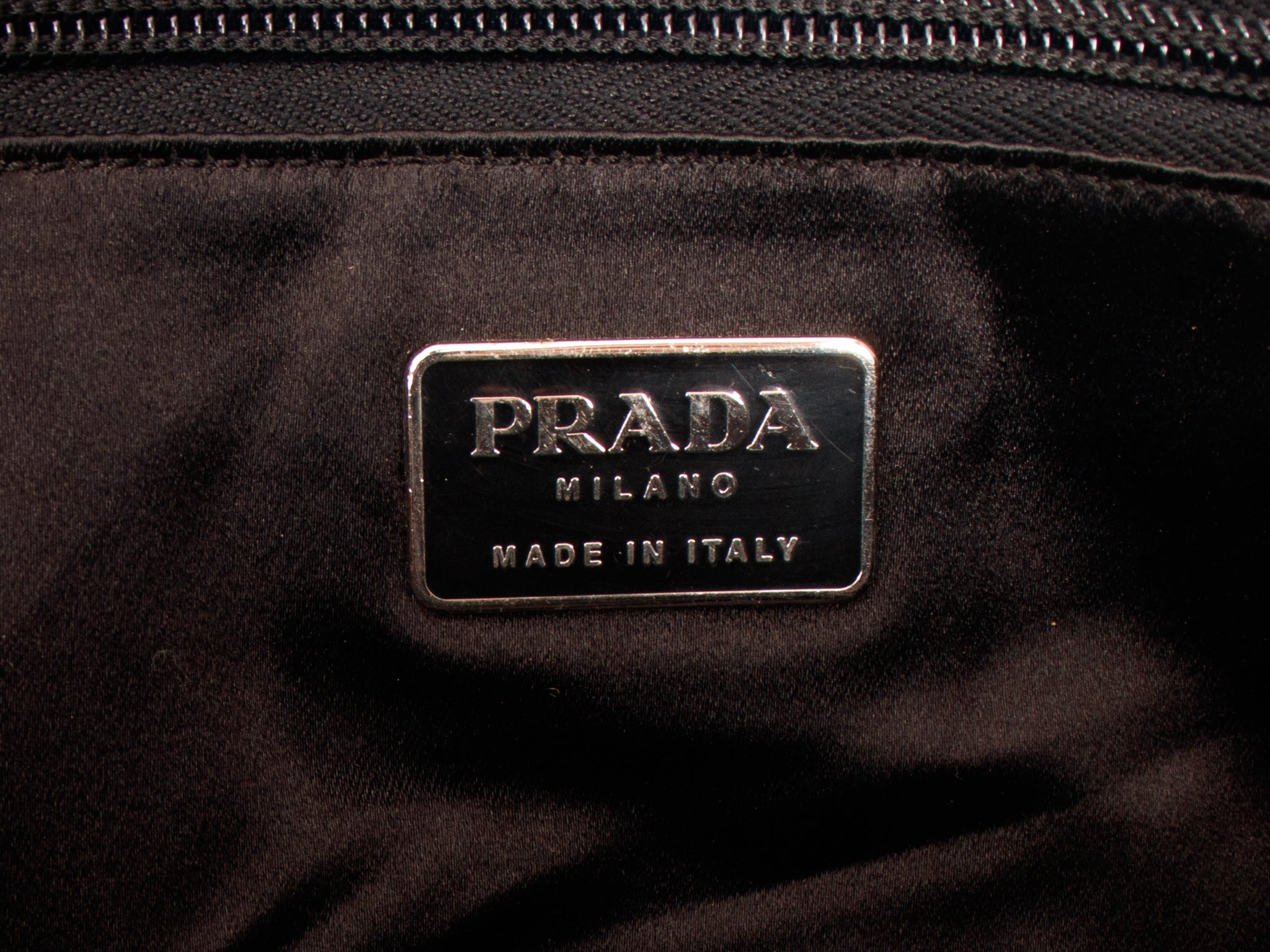 Prada Vitello & Nylon Logo City Tote