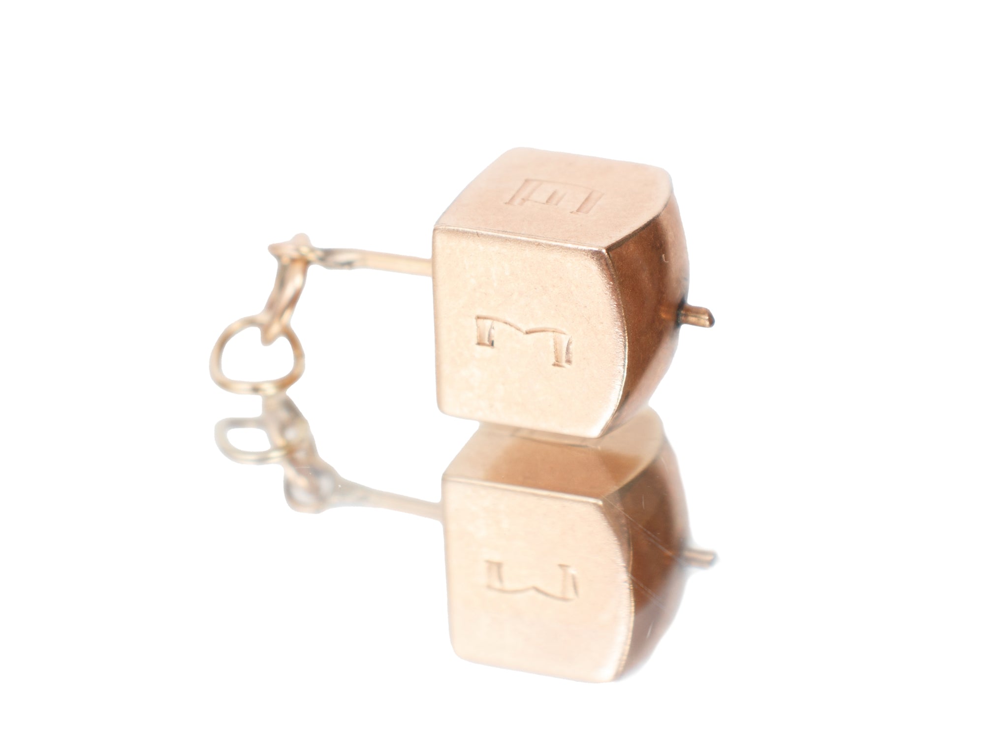 14K Gold Dreidel Charm