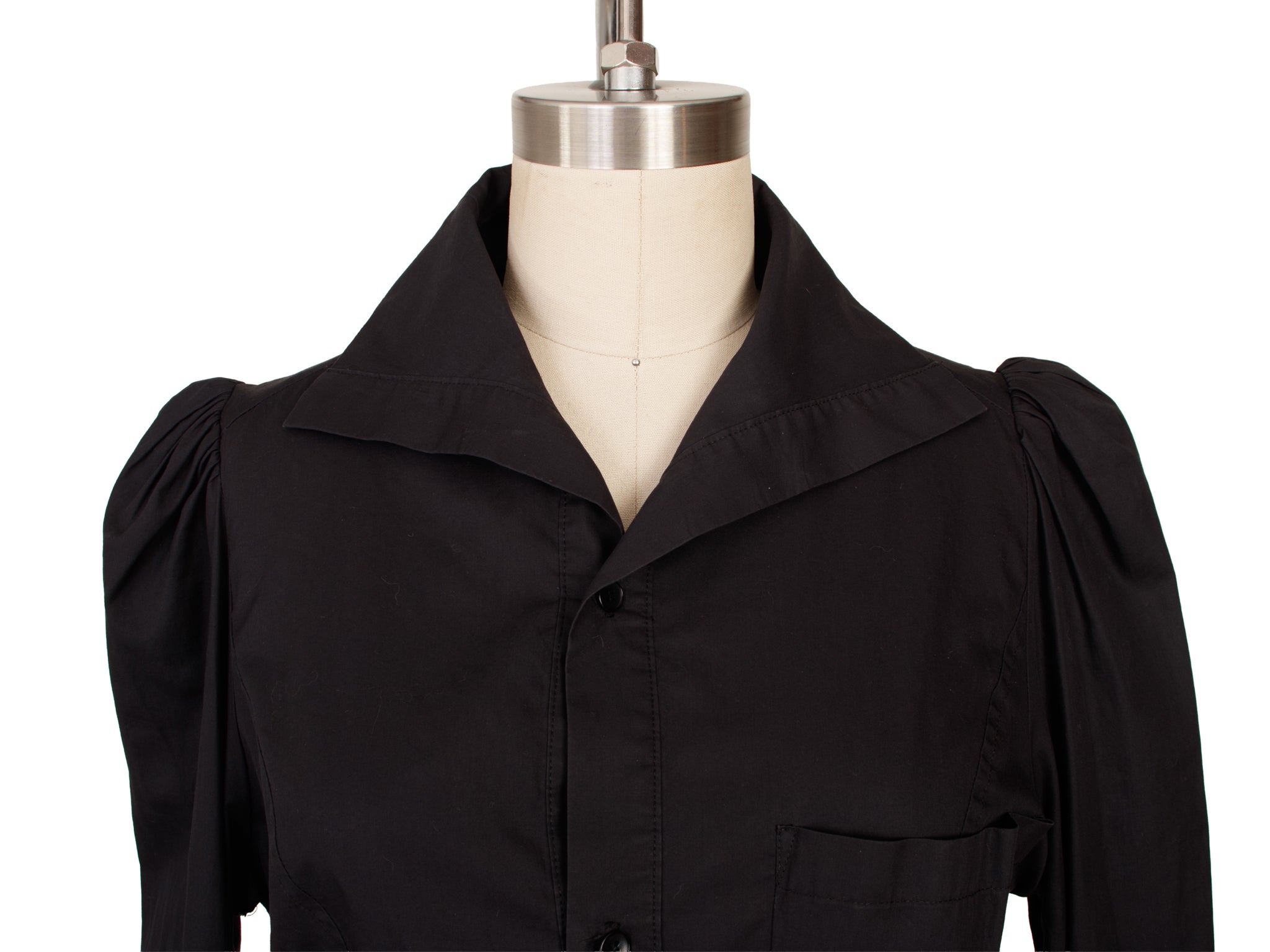 SS 2010 Yohji Yamamoto Poplin Puff Sleeve Shirtdress