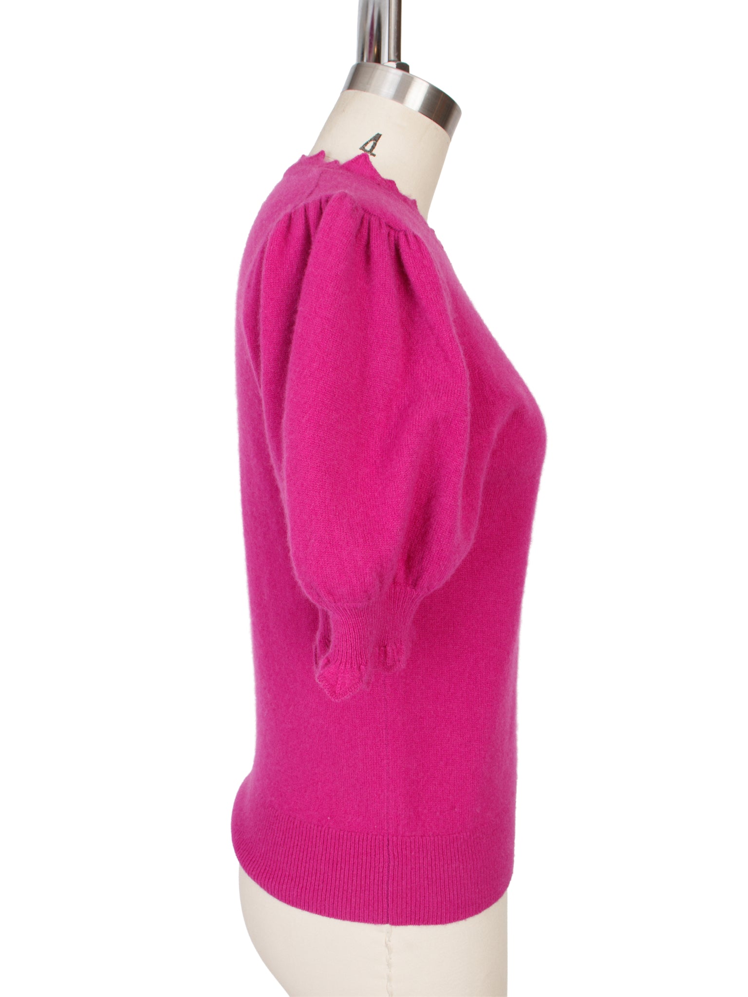 Ulla Johnson Lotta Cashmere Puff Sleeve Top