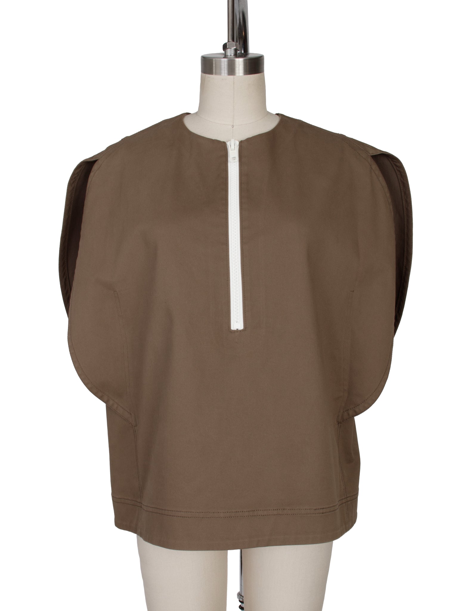 Tibi Miriam Twill Zip Top