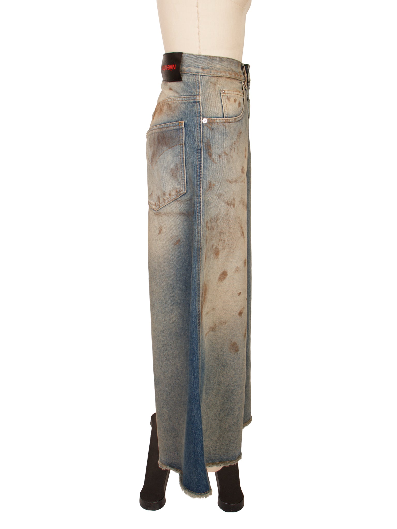 Luu Dan Distressed Wide Leg Jeans