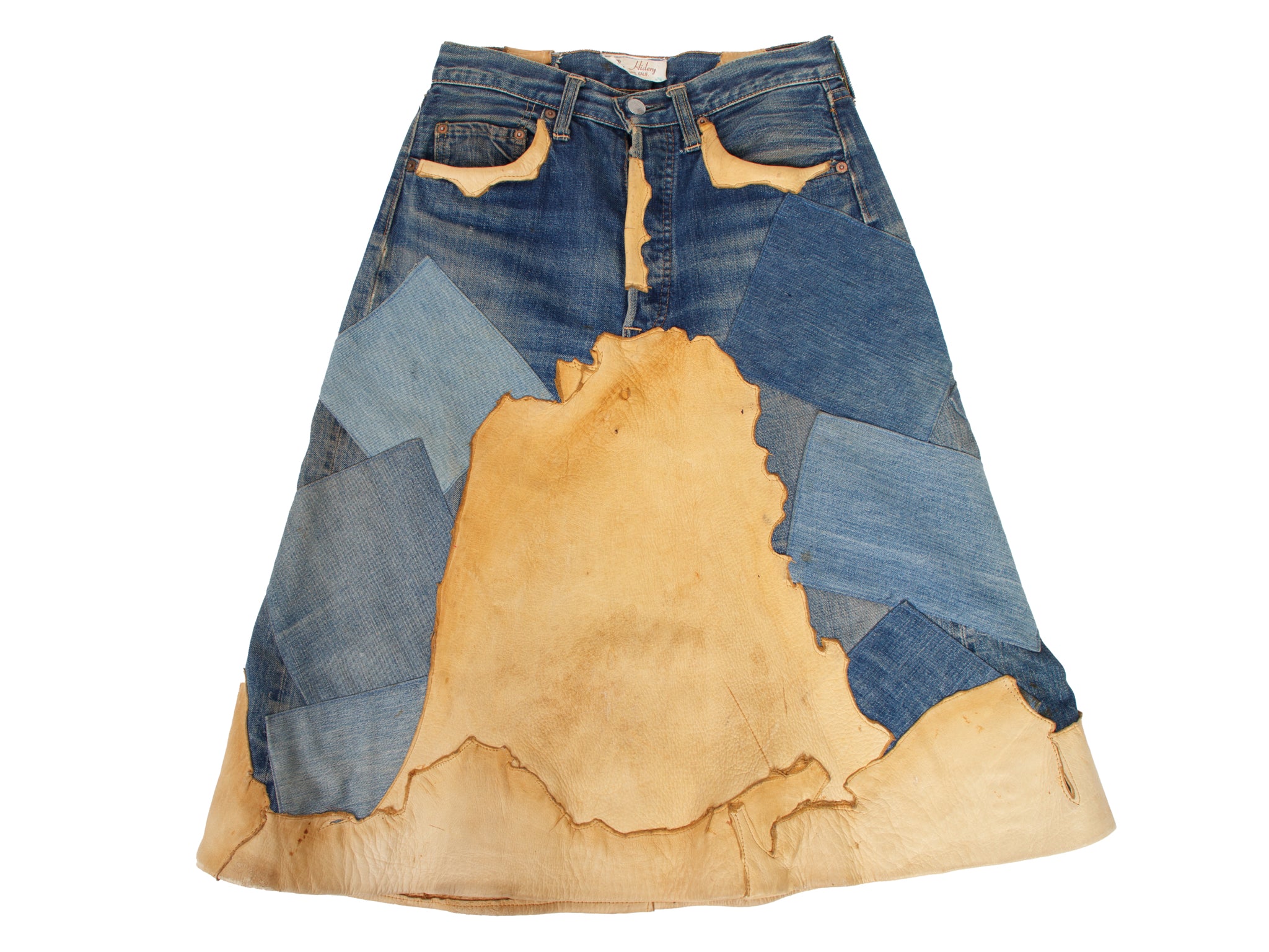The Hidery Denim & Doe Skin Halter & Skirt Set
