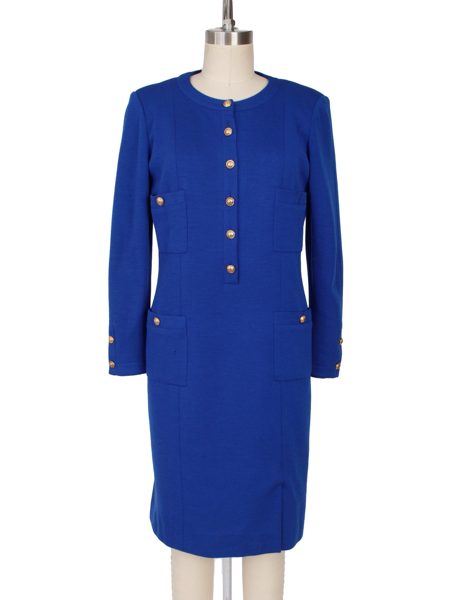 chanel knit dress 1980's Chanel Boutique Wool Knit Dress