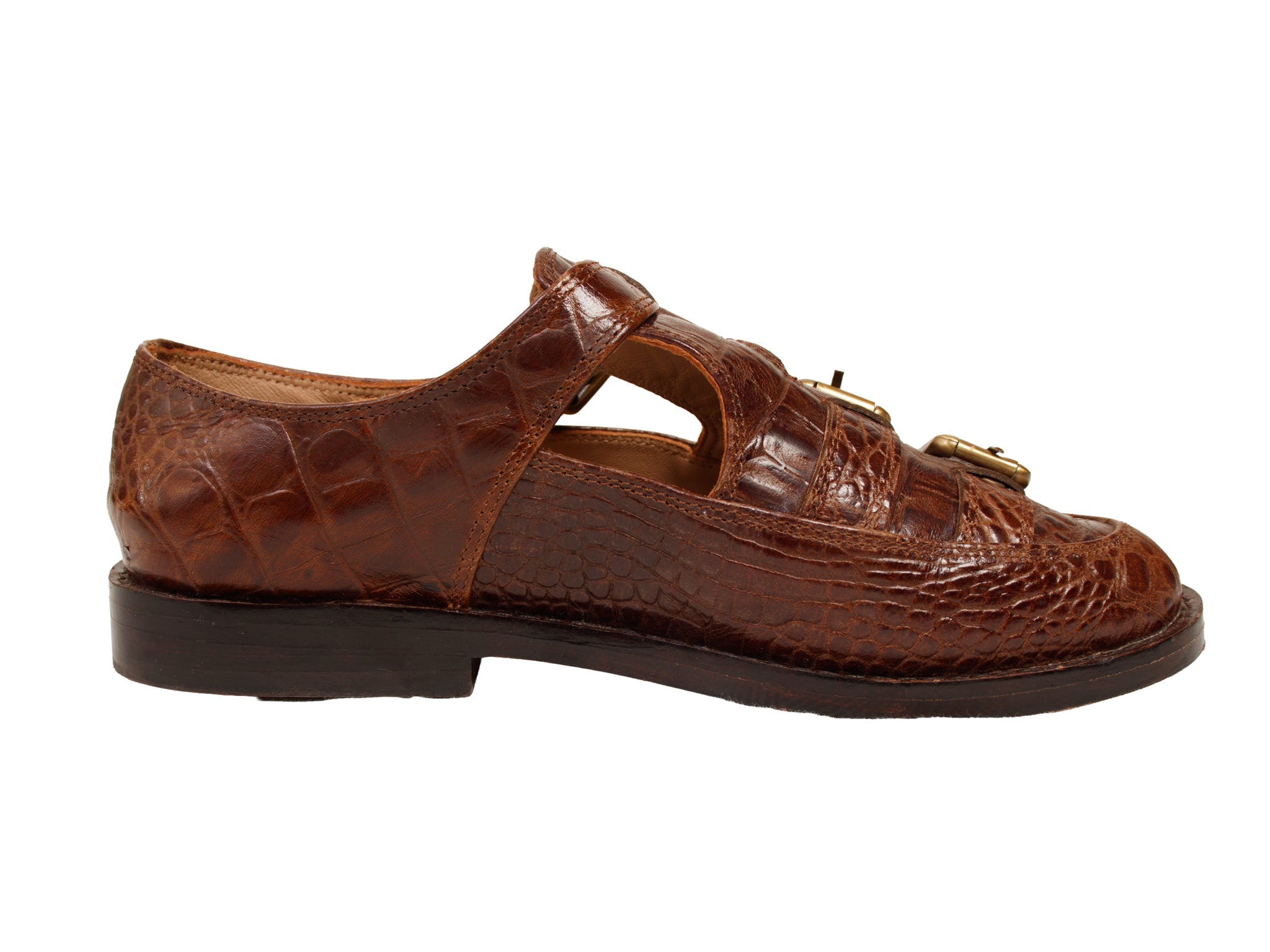 Caron Callahan Celina Croc Embossed Oxfords